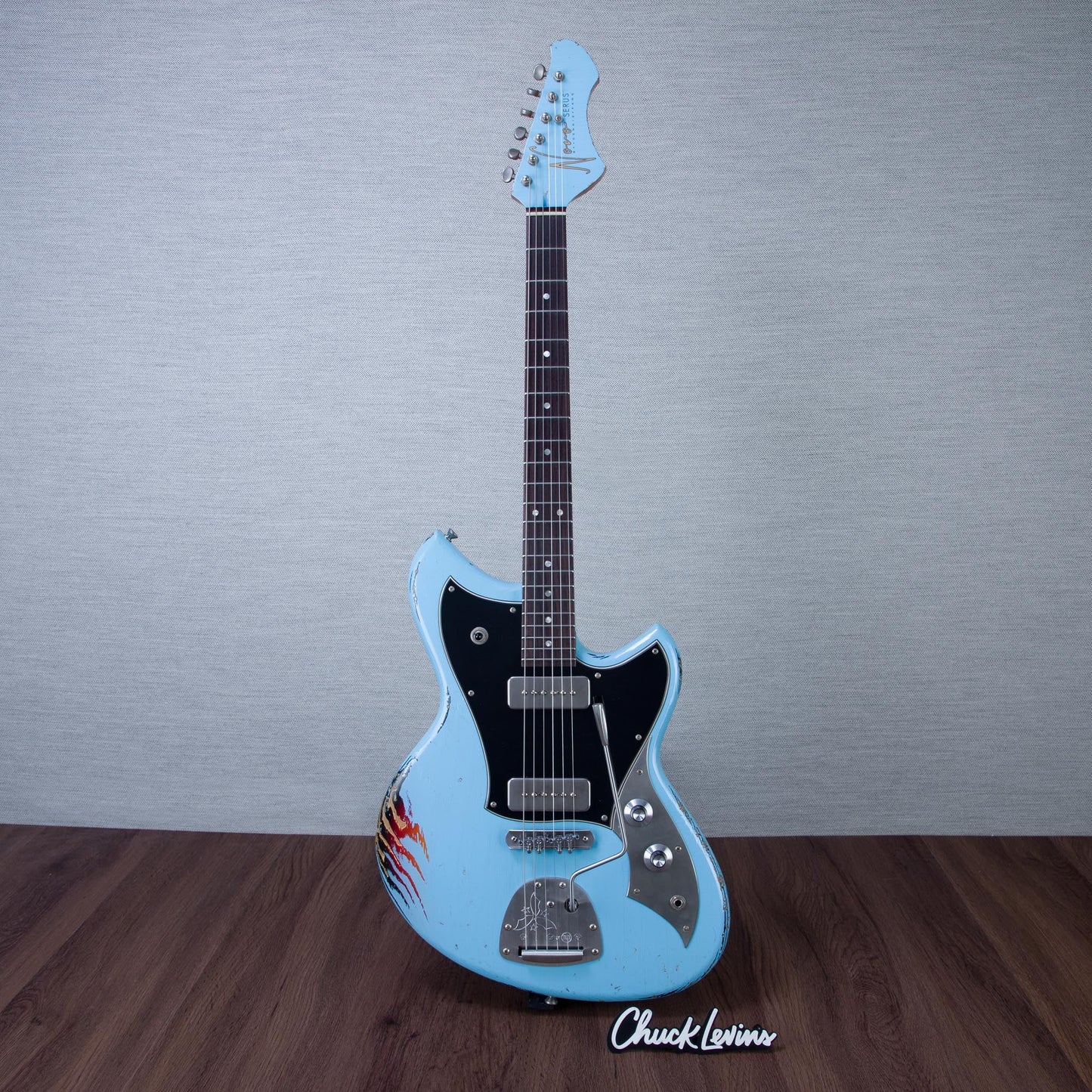 Novo Guitars Dealer Limited Edition Serus J Electric Guitar - FOF Daphne Blue over '64 3TB - #26685
