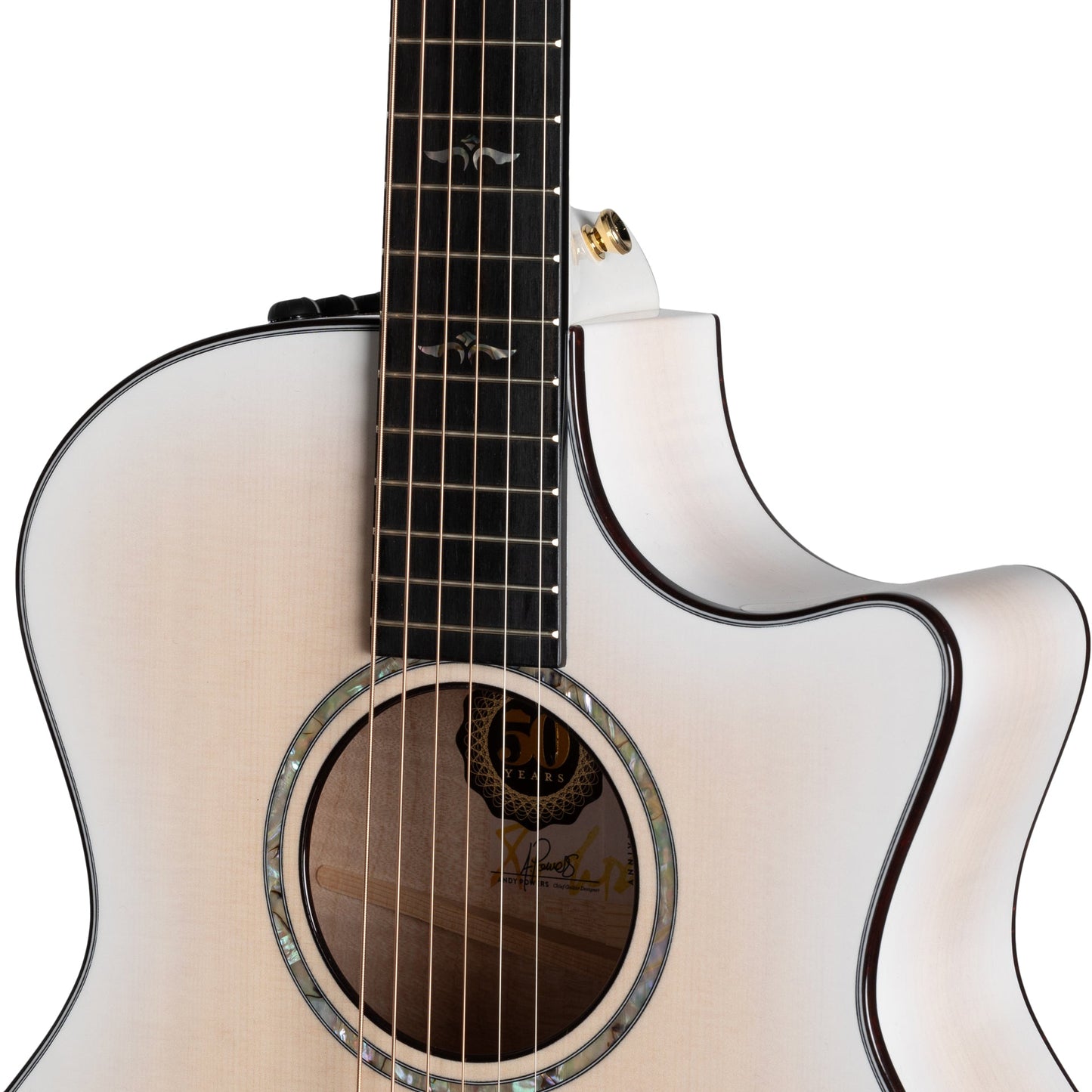 Taylor 614ce 50th Anniversary Limited Edition Acoustic Electric Guitar, Trans White