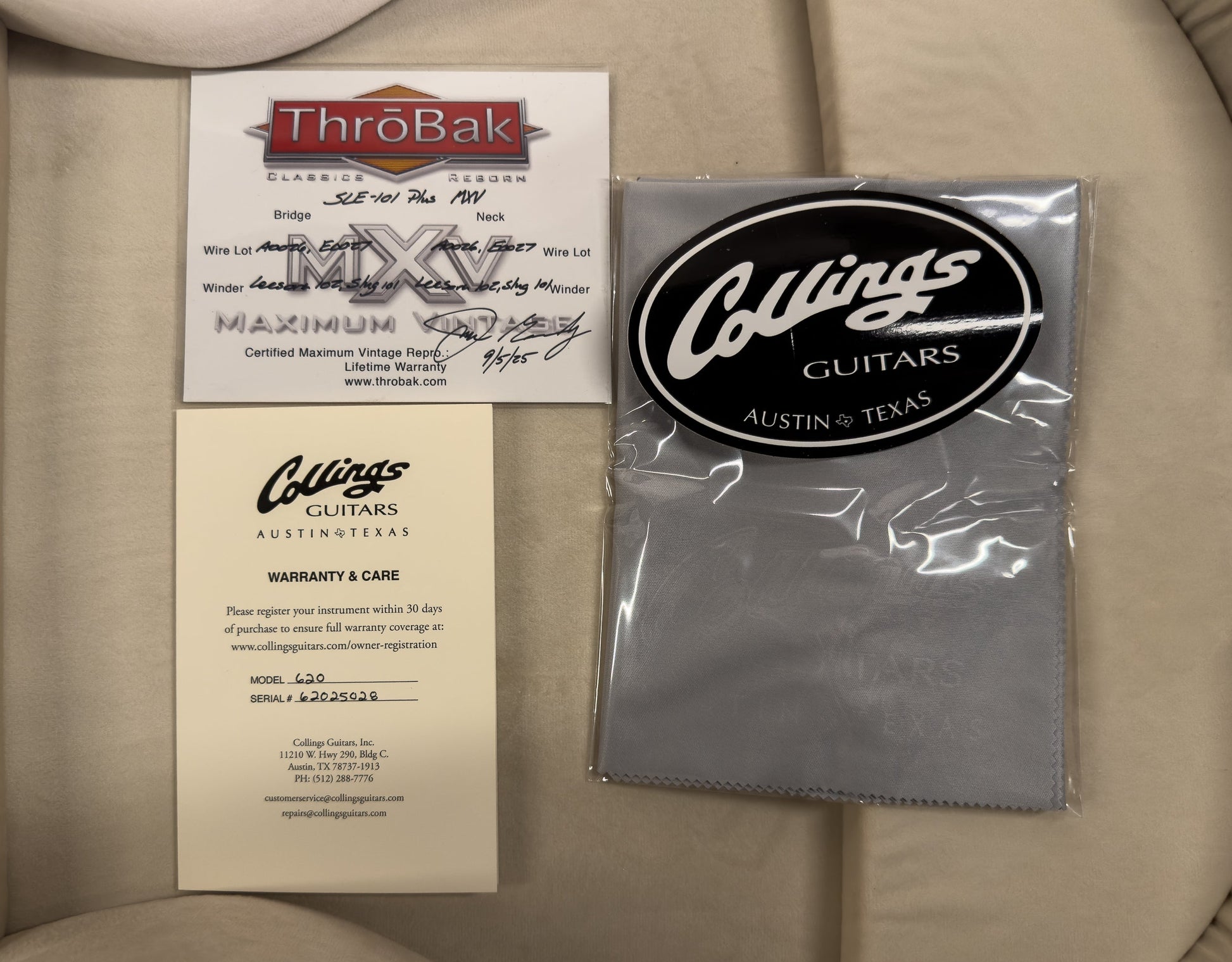 Collings 620 Lemon Burst, Throbaks (028)