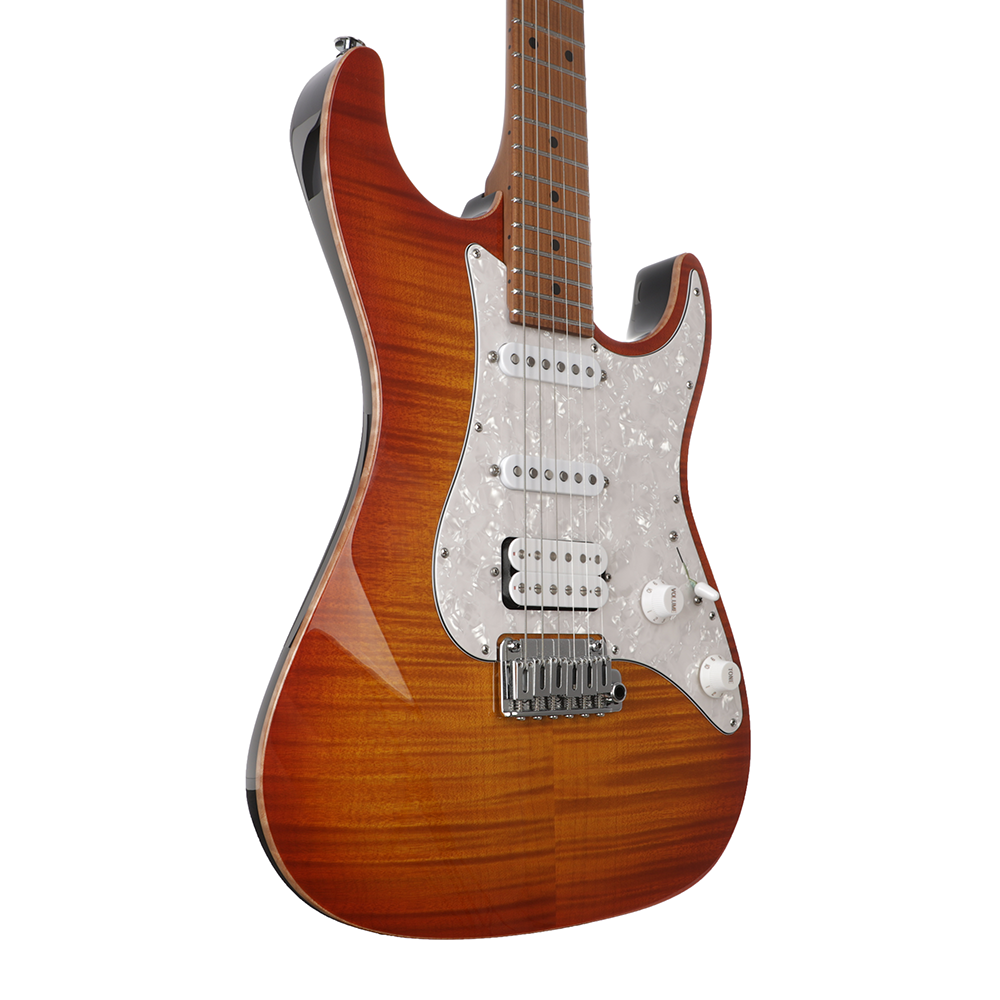 Suhr Standard Plus, Roasted Maple Fingerboard - Trans Honey Amber Burst