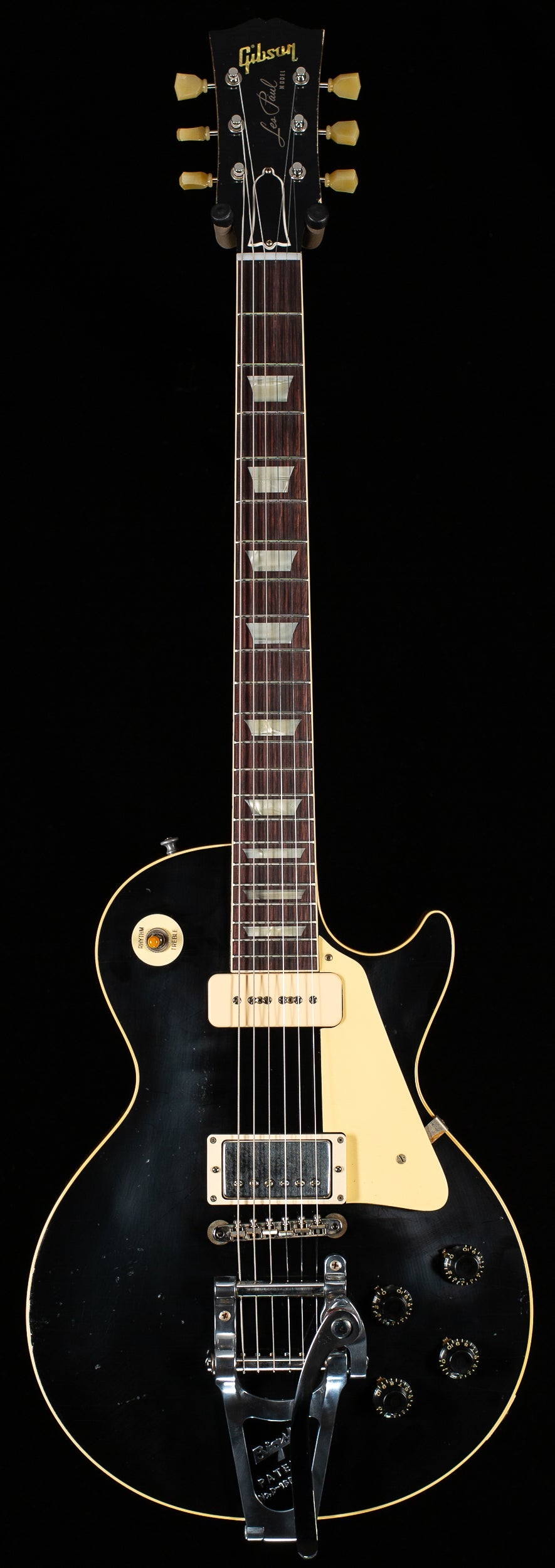 Gibson Custom Shop Dealer Select 1956 Les Paul Standard Bigsby Ebony Murphy Lab Light Aged (031)