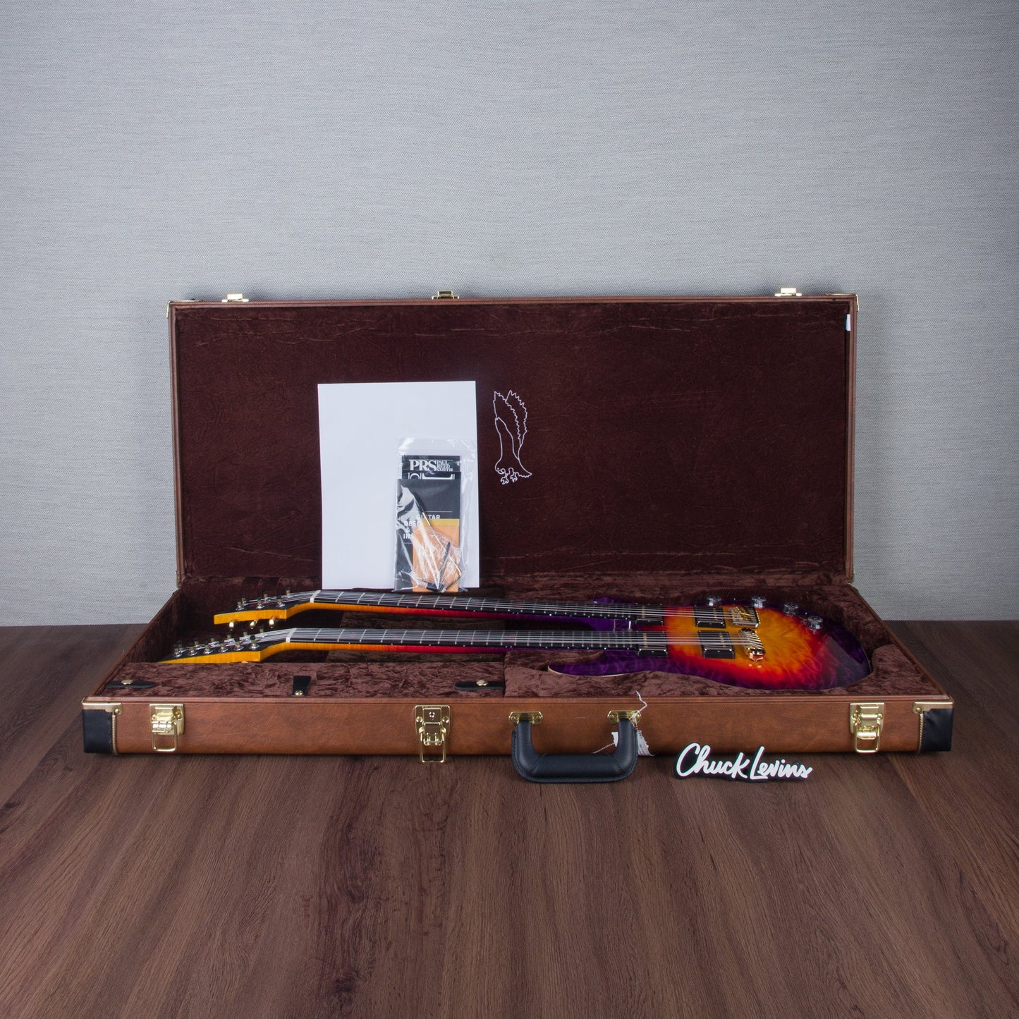 PRS Private Stock Custom 24 Double-Neck 6/12 String Electric Guitar - Indian Ocean Sunset Glow - #0384233 - 2024