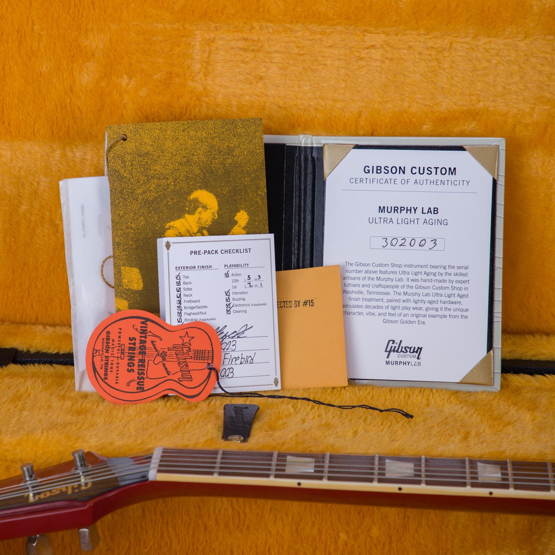 Gibson Murphy Lab 1963 Firebird V With Maestro Vibrola - Ember Red - #302003