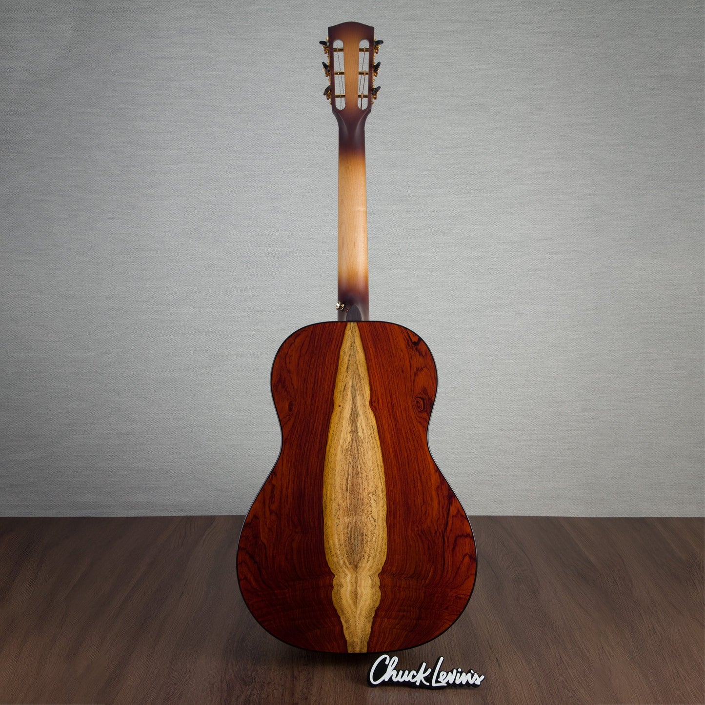 Bedell Revolution Parlor Size Guitar - Cocobolo and AD Spruce - Amber Burst - CHUCKSCLUSIVE - #1222002