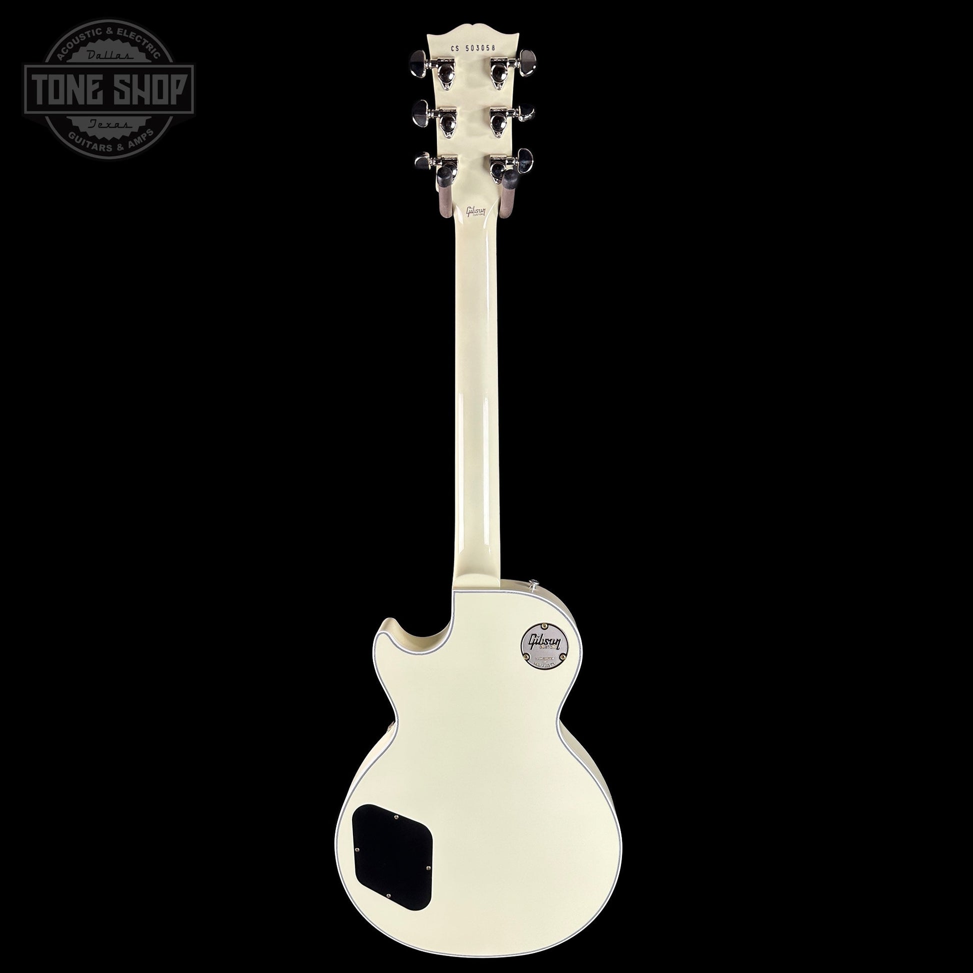 Gibson Custom Dealer Select Les Paul Custom Chambered Vintage White VOS w/case CS503058