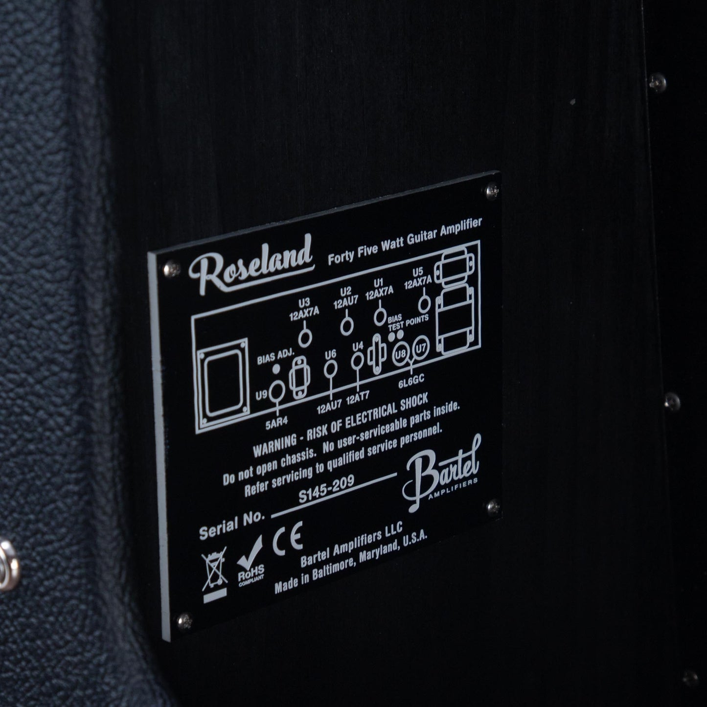 Bartel Roseland 45-Watt 1x12-Inch Tube Guitar Amplifier - British Black