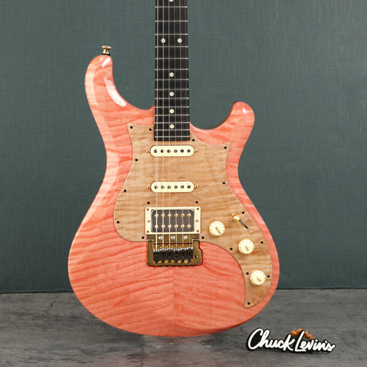 Knaggs Severn Trem HSS T1 Top Maple/Ash Electric Guitar - Pink - #1288