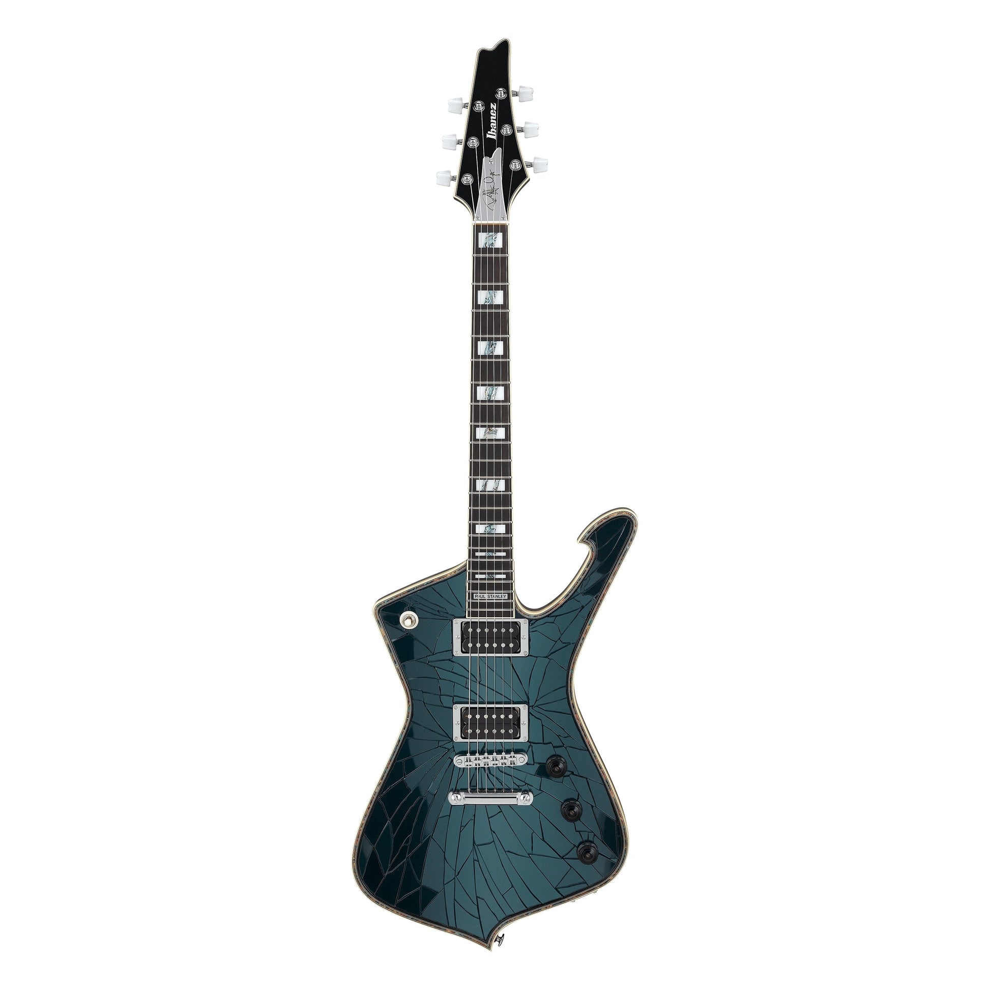 Ibanez Paul Stanley PS3CM Signature Electric Guitar - Cracked Mirror Black