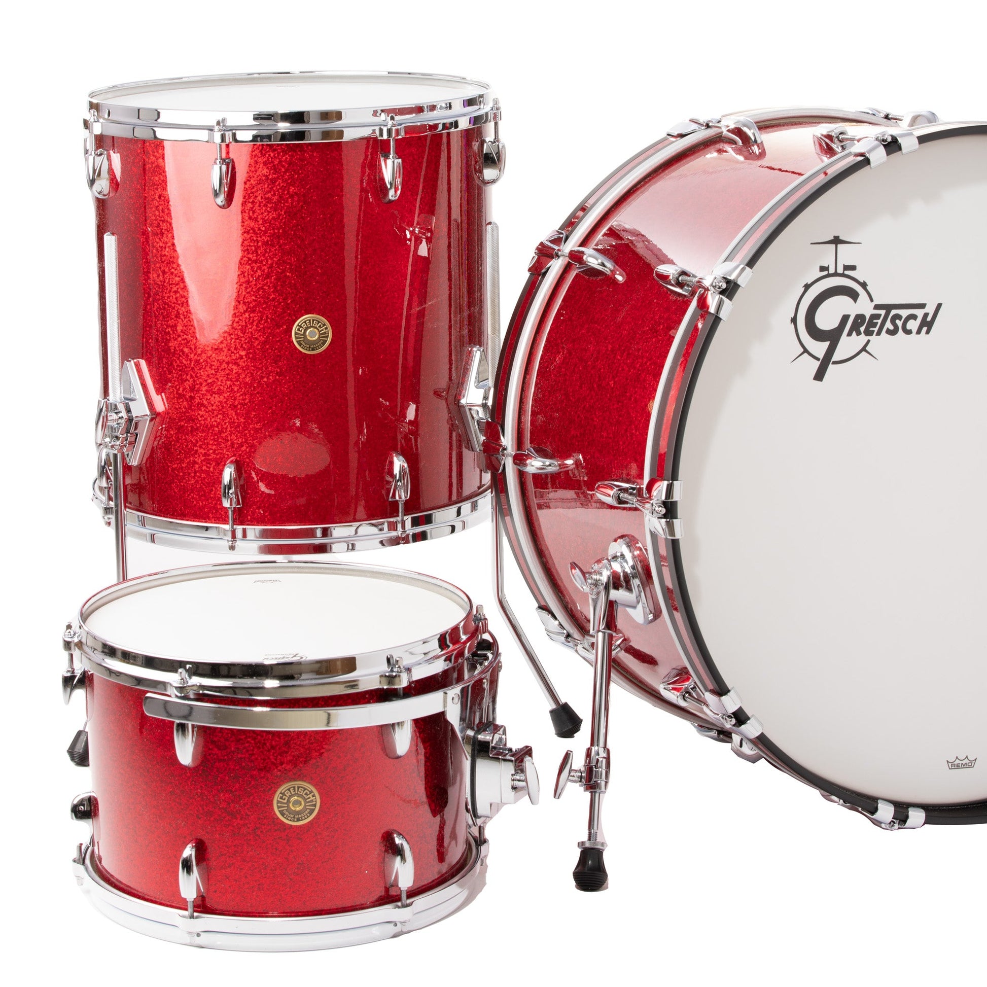 Gretsch USA Custom Nitron 3-Piece Shell Pack, 24-Inch Kick - Red Sparkle