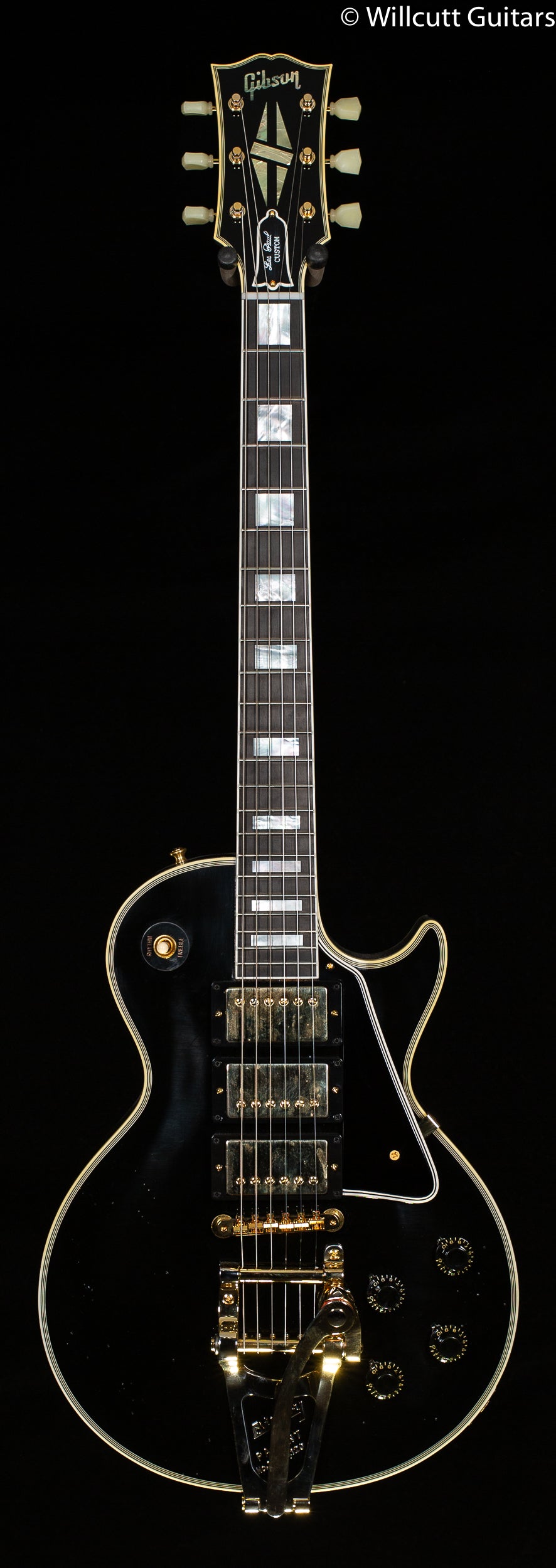 Gibson Custom Shop 1957 Les Paul Custom 3-Pickup Bigsby Ebony Light Aged