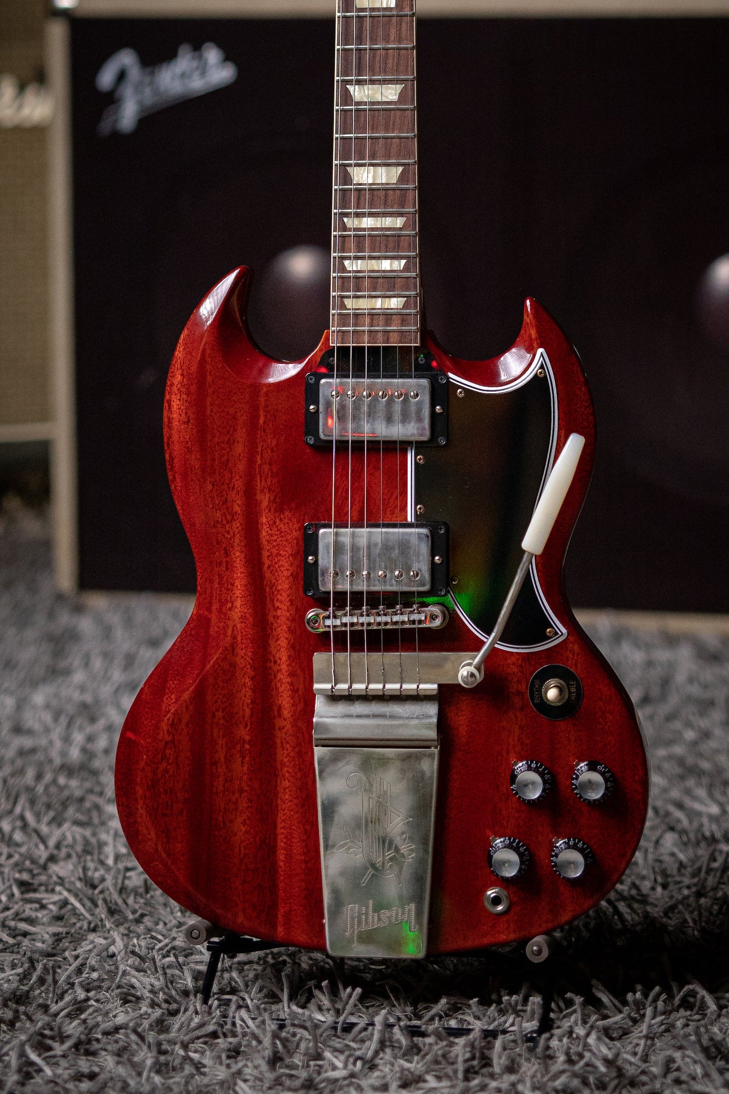Gibson Custom Shop 1964 SG Standard Reissue W/ Maestro Electric Guitar - VOS Cherry Red