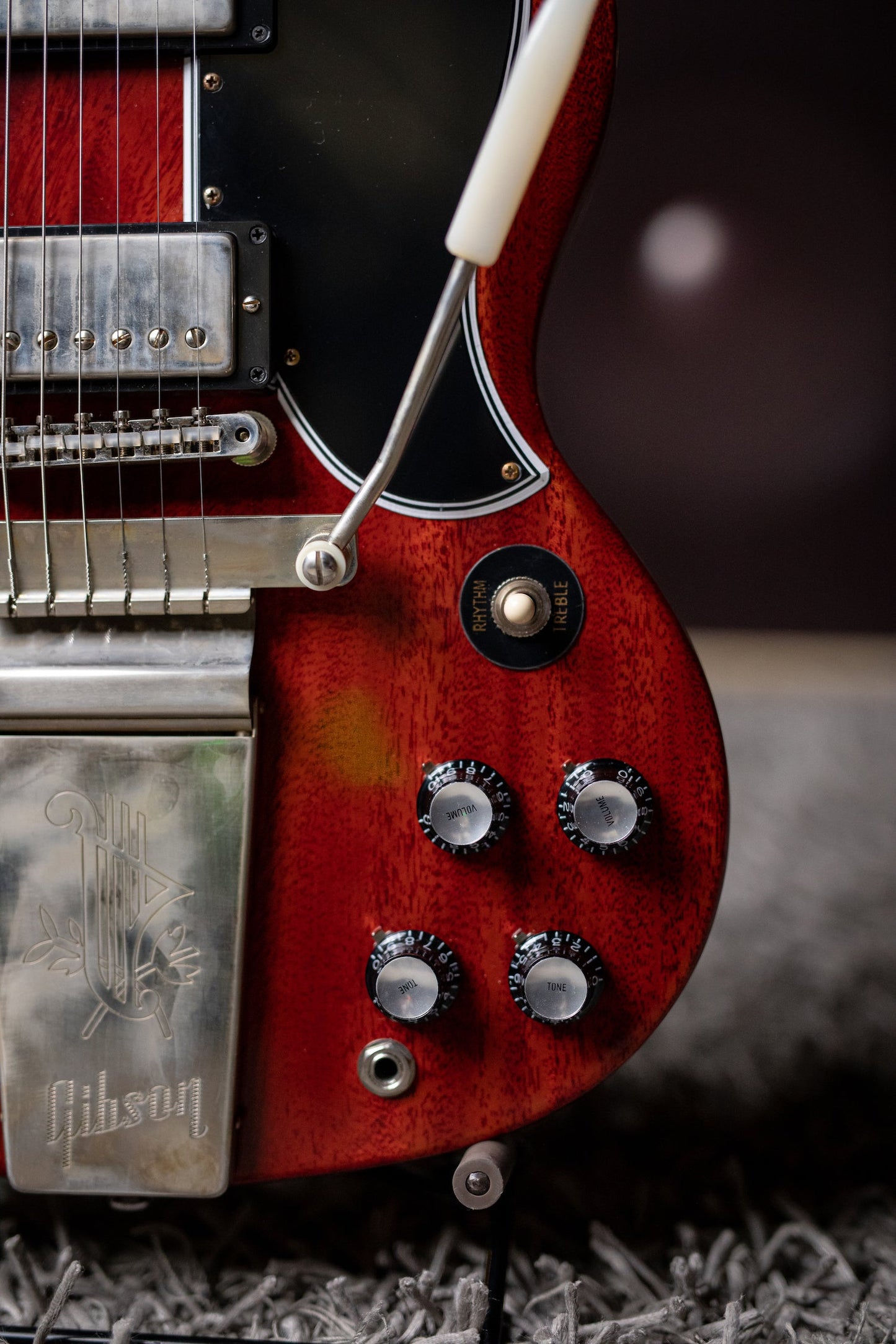 Gibson Custom Shop 1964 SG Standard Reissue W/ Maestro Electric Guitar - VOS Cherry Red