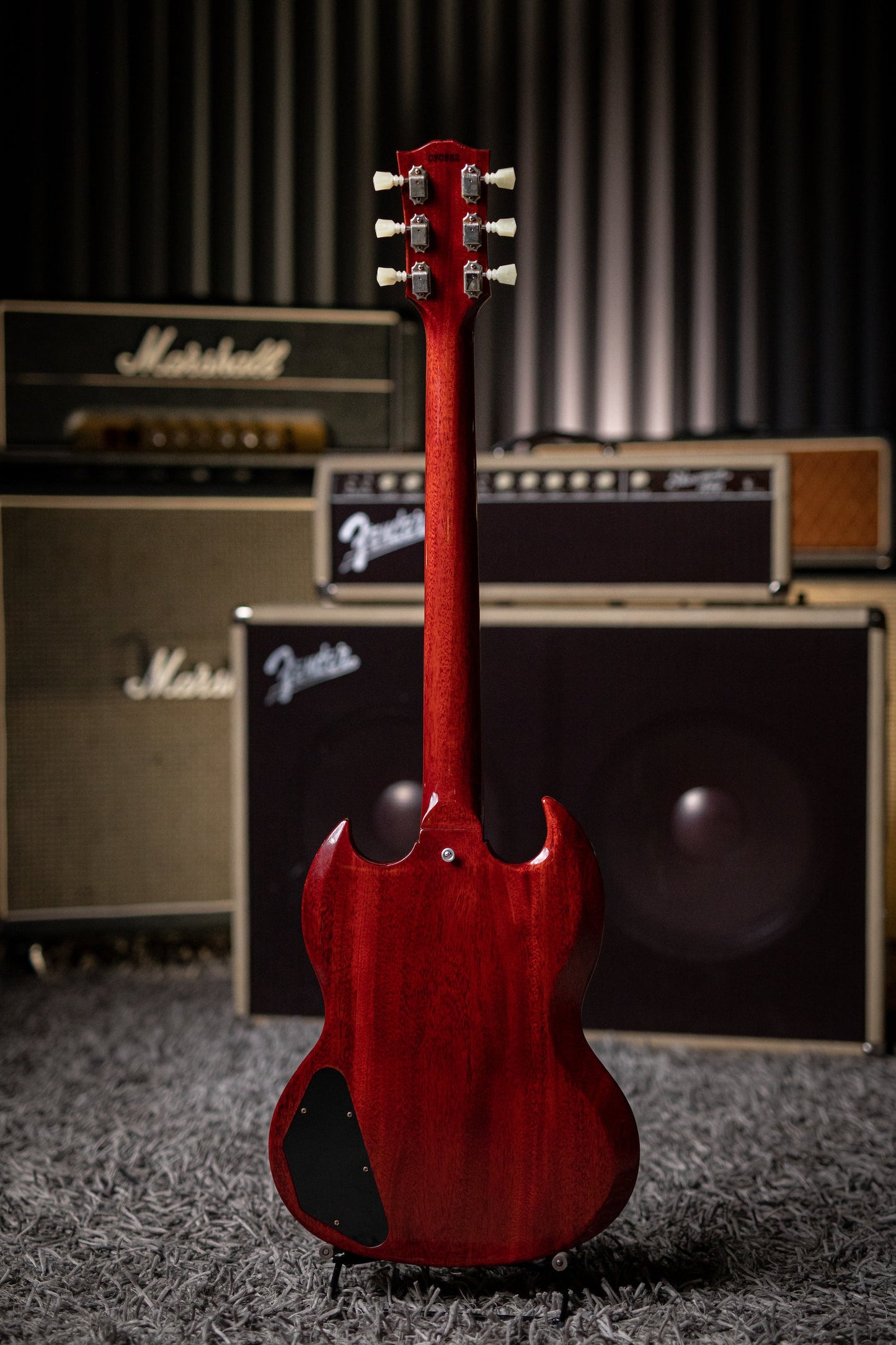 Gibson Custom Shop 1964 SG Standard Reissue W/ Maestro Electric Guitar - VOS Cherry Red