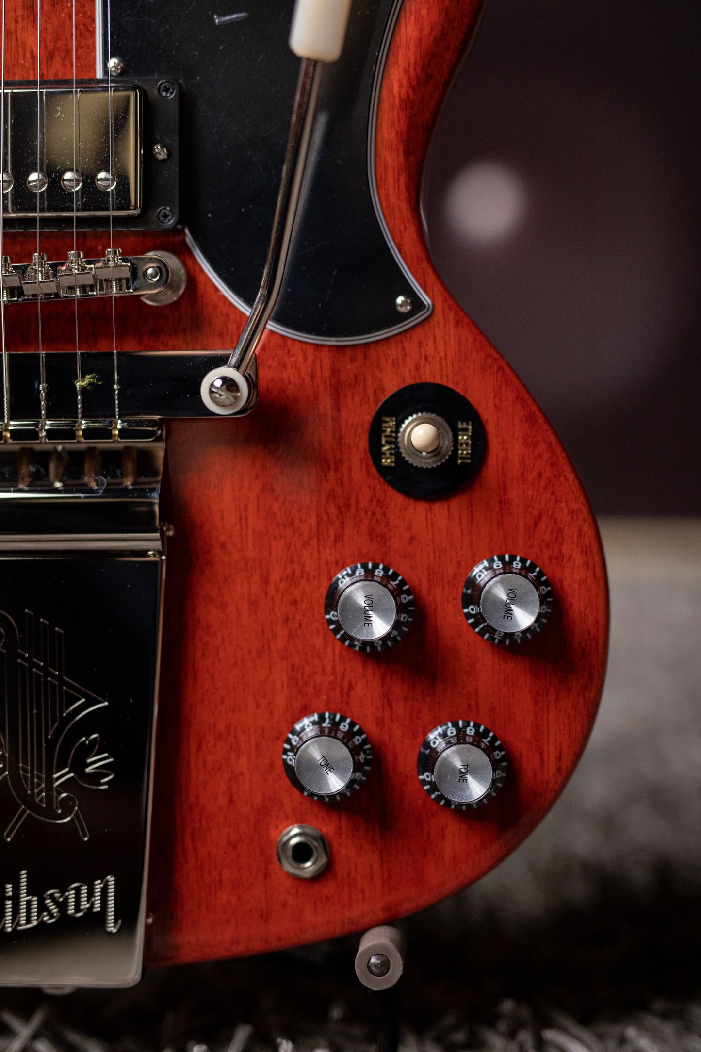 Gibson Custom Shop 1964 SG Standard Reissue W/ Maestro Electric Guitar - VOS Cherry Red