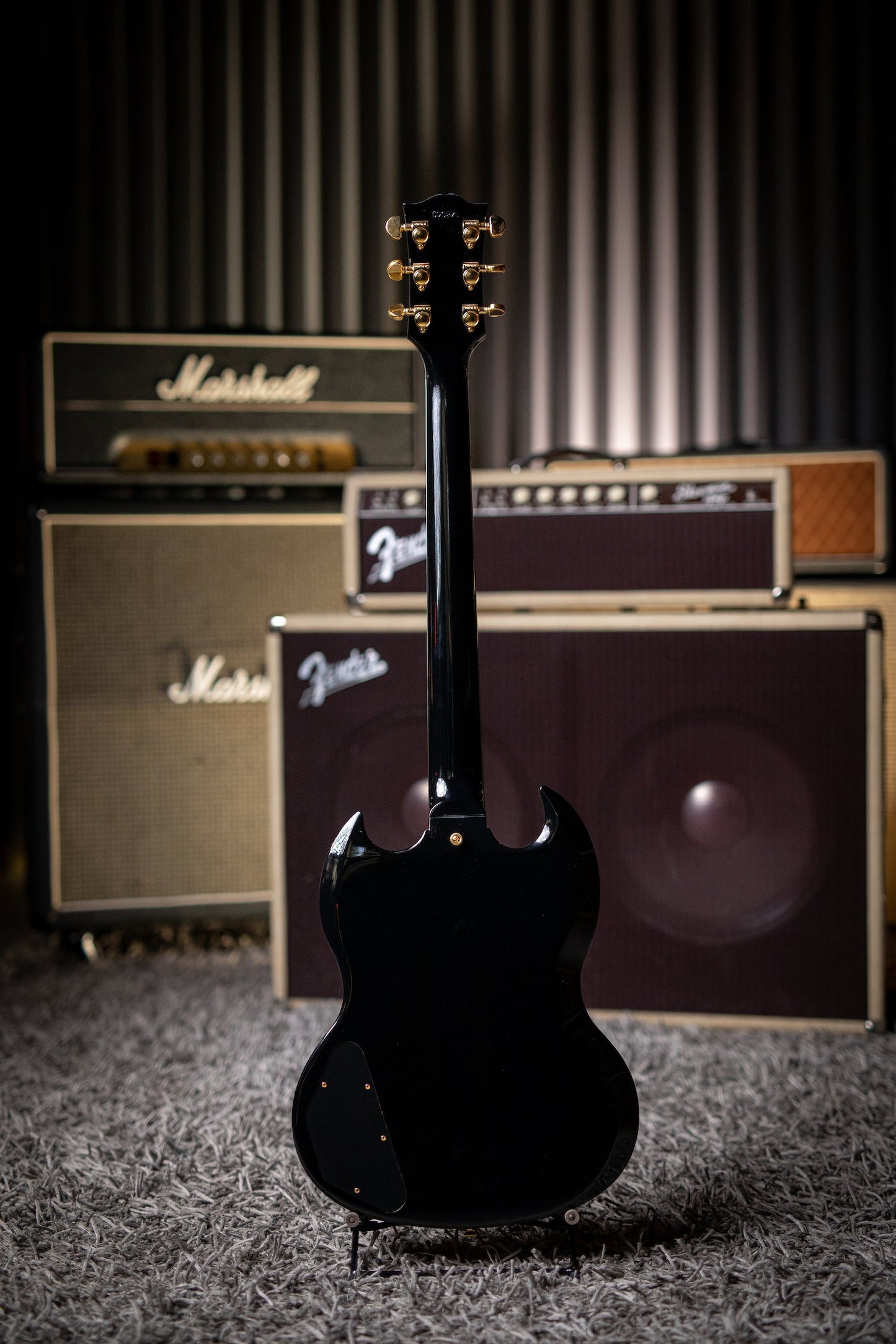 Gibson Custom Shop SG Custom w/ Ebony Fingerboard Gloss Electric Guitar - Ebony