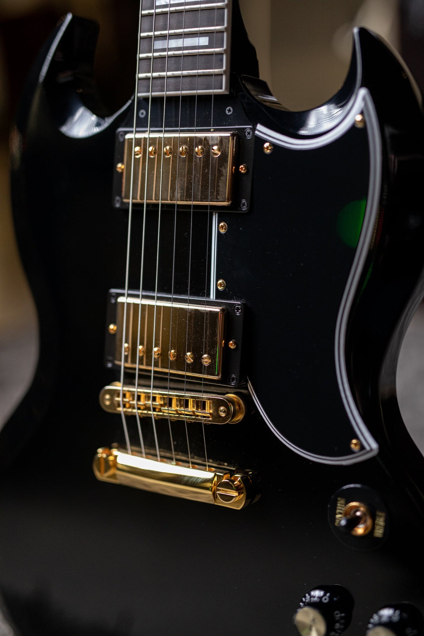 Gibson Custom Shop SG Custom w/ Ebony Fingerboard Gloss Electric Guitar - Ebony