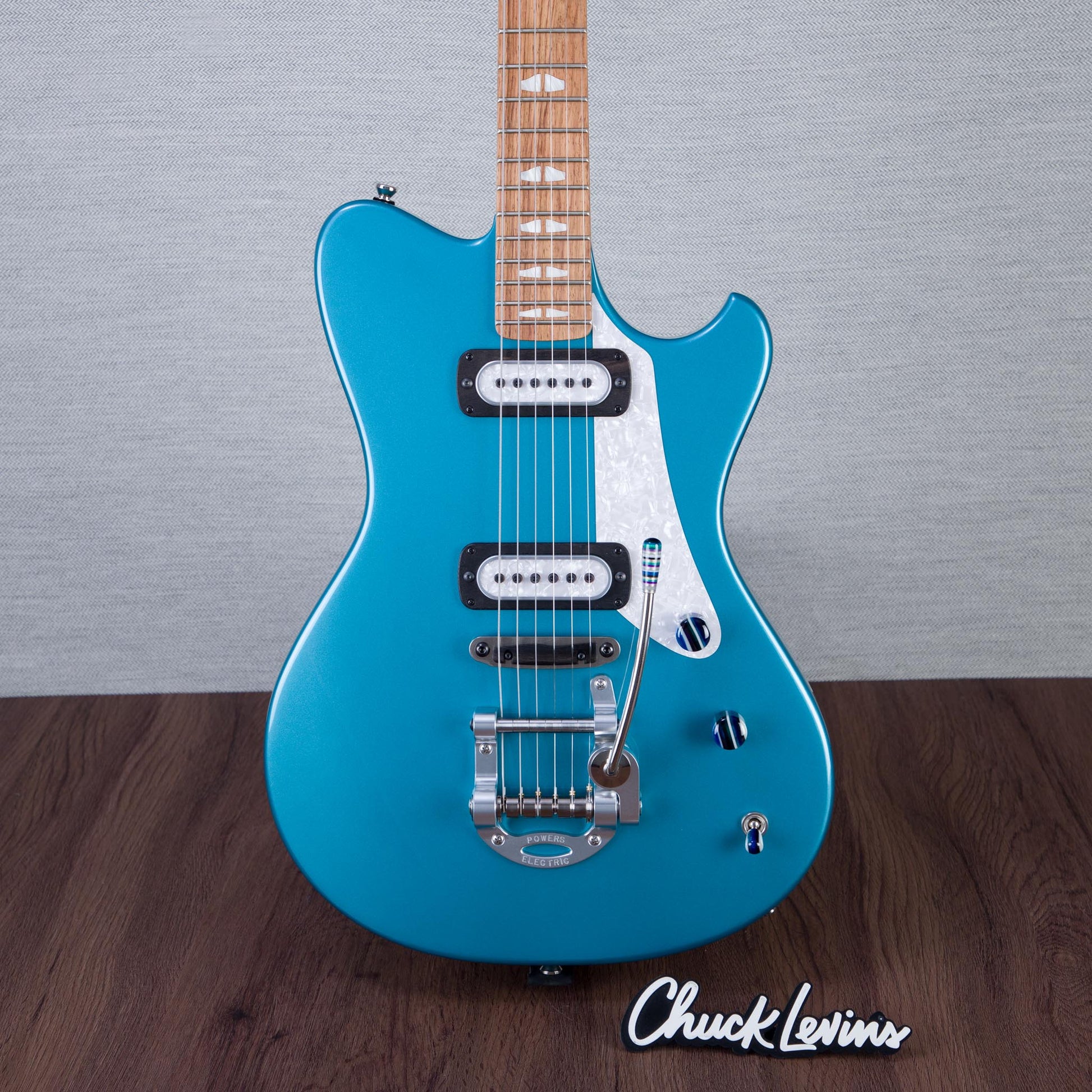 Powers Electric A-Type Electric Guitar - Tourmaline Green Metallic - #B181