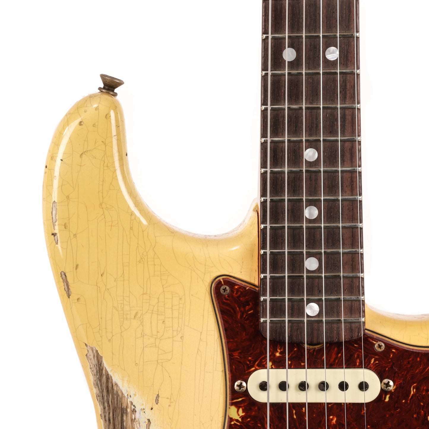 Fender Custom Shop 1969 Stratocaster Heavy Relic Guitar - Aged Vintage White - CHUCKSCLUSIVE - #R123333