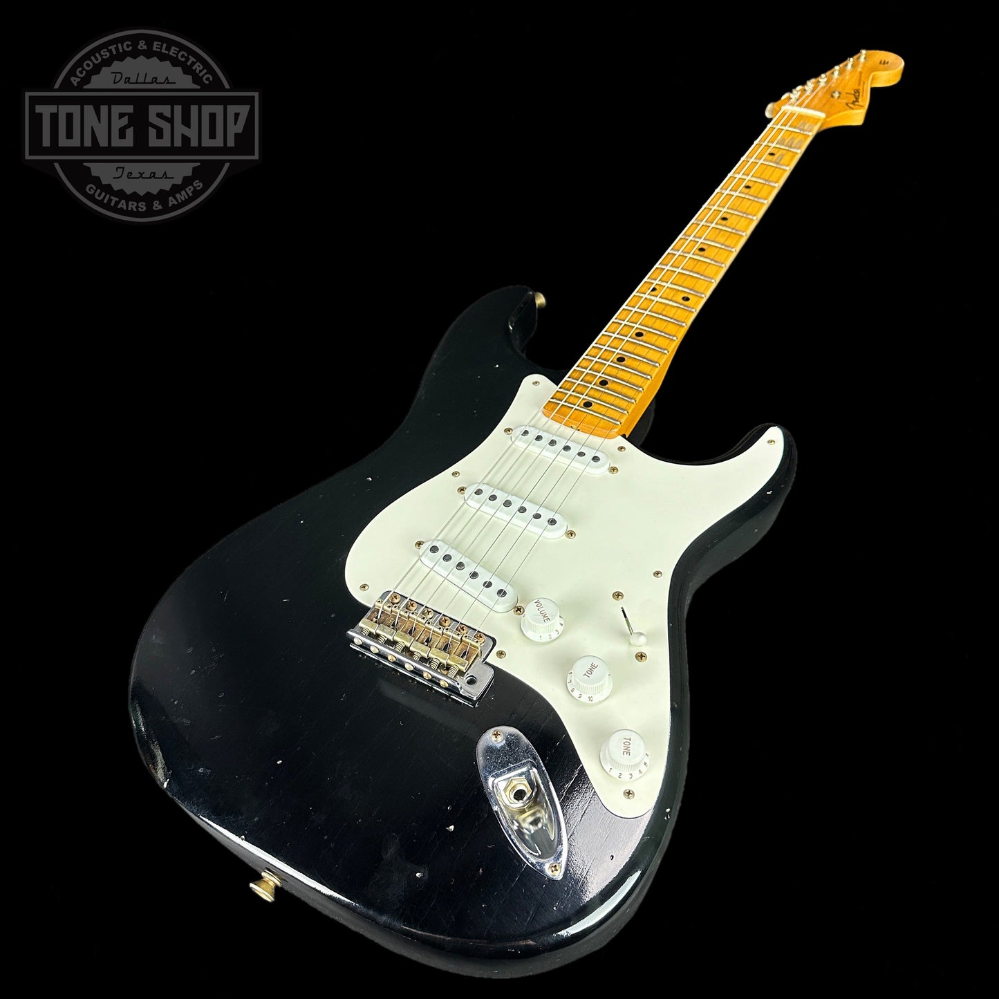 Fender Custom Shop 1956 Stratocaster Journeyman Relic Maple Neck Aged Black w/case CZ578247