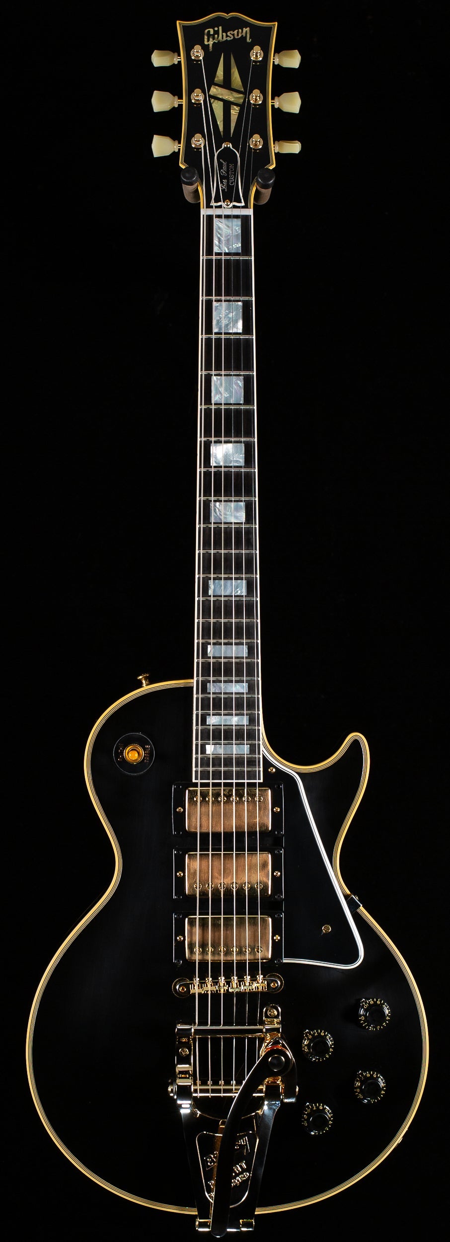 Gibson Custom Shop 1957 Les Paul Custom Reissue 3- Pickup Bigsby VOS Ebony (344)