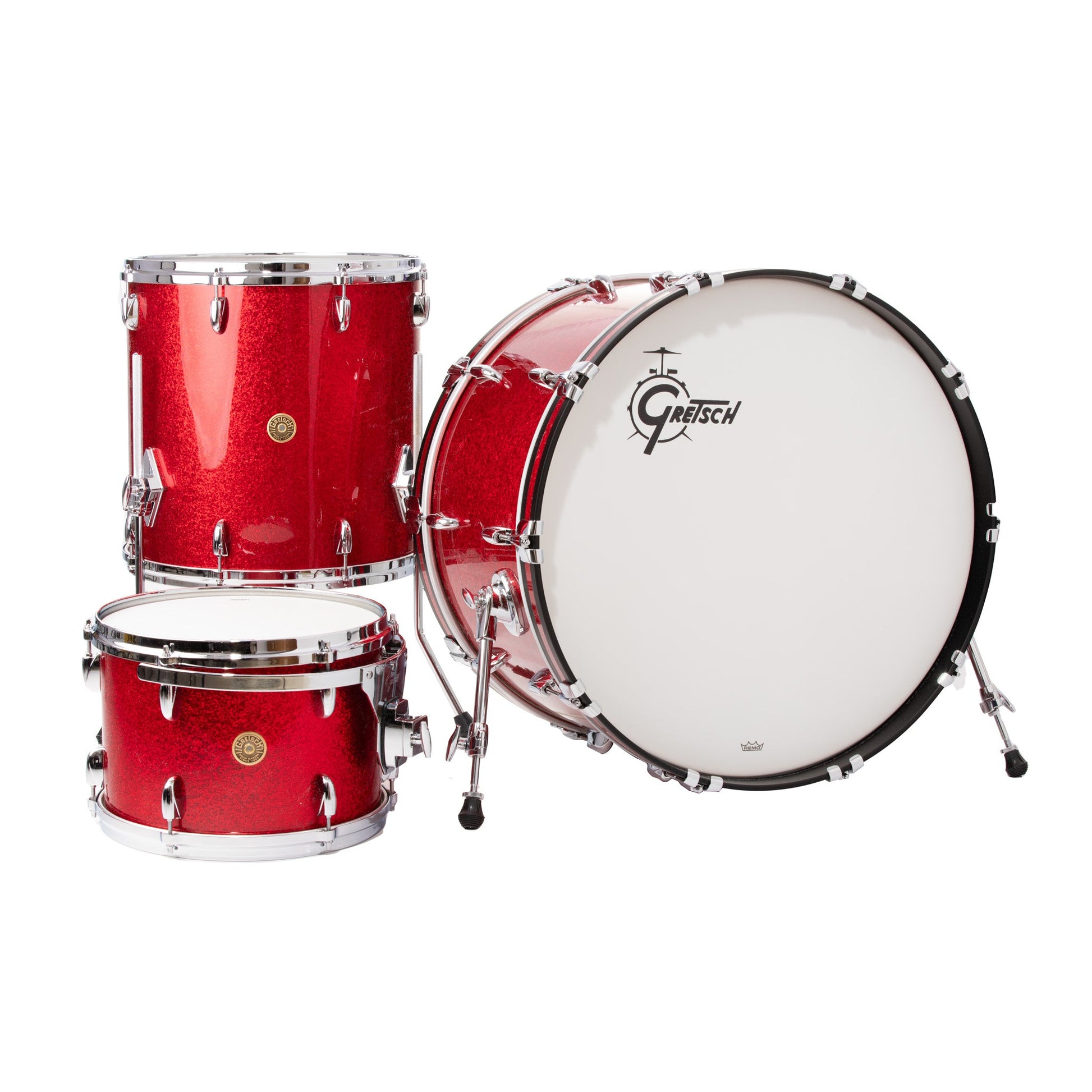 Gretsch USA Custom Nitron 3-Piece Shell Pack, 24-Inch Kick - Red Sparkle
