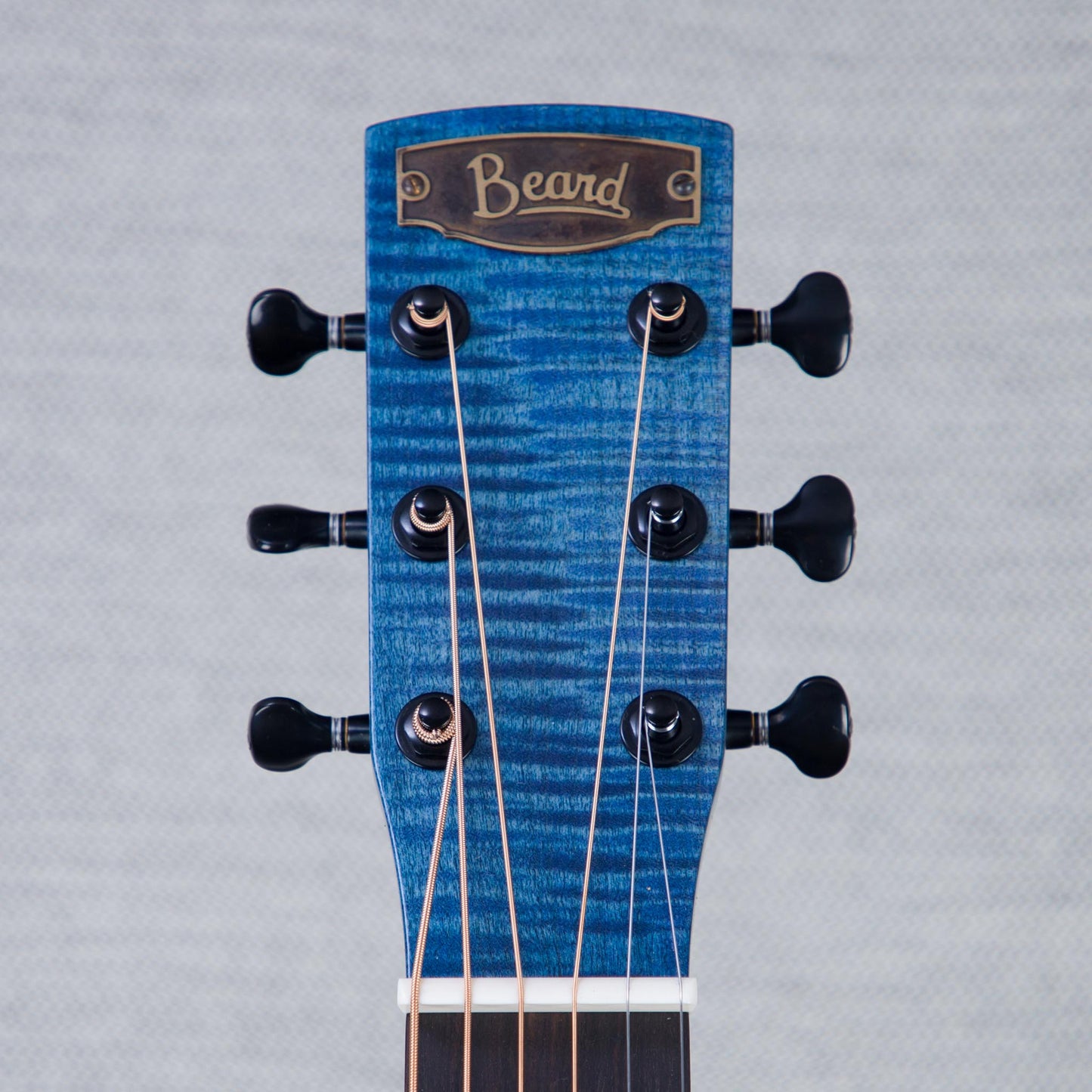 Beard Guitars Trailhead Resonator Curly Maple Acoustic Electric Guitar - Denim Blue - #1955-25