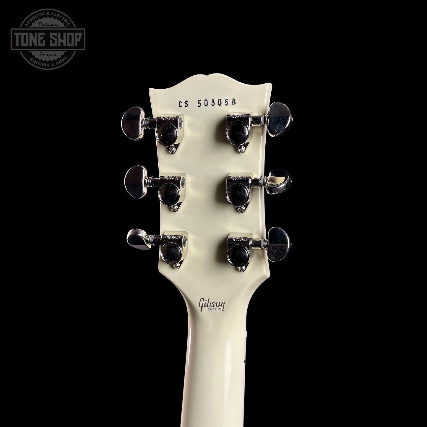 Gibson Custom Dealer Select Les Paul Custom Chambered Vintage White VOS w/case CS503058