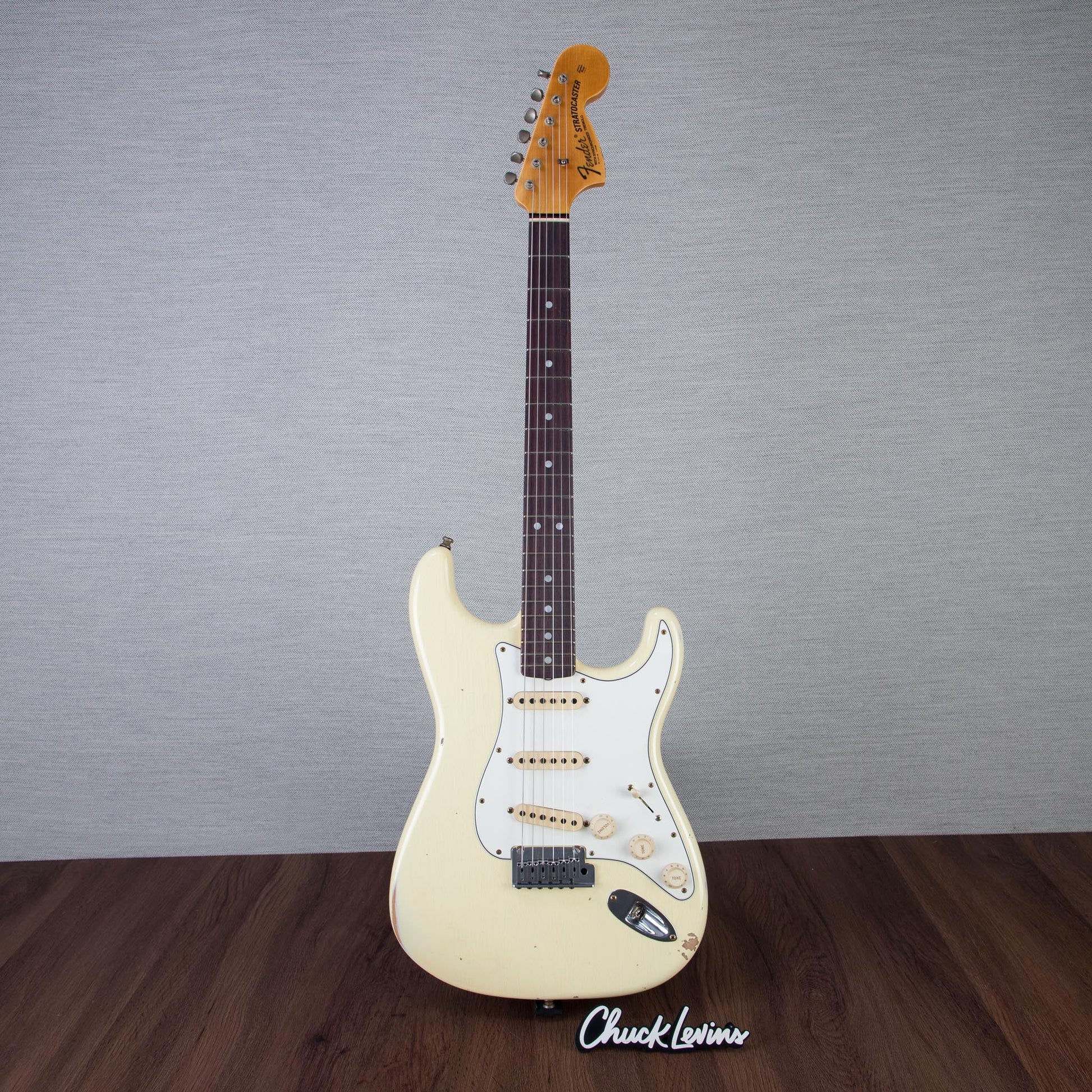 Fender Custom Shop Stratocaster Pro Electric Guitar - Aged Vintage White - #XN18811
