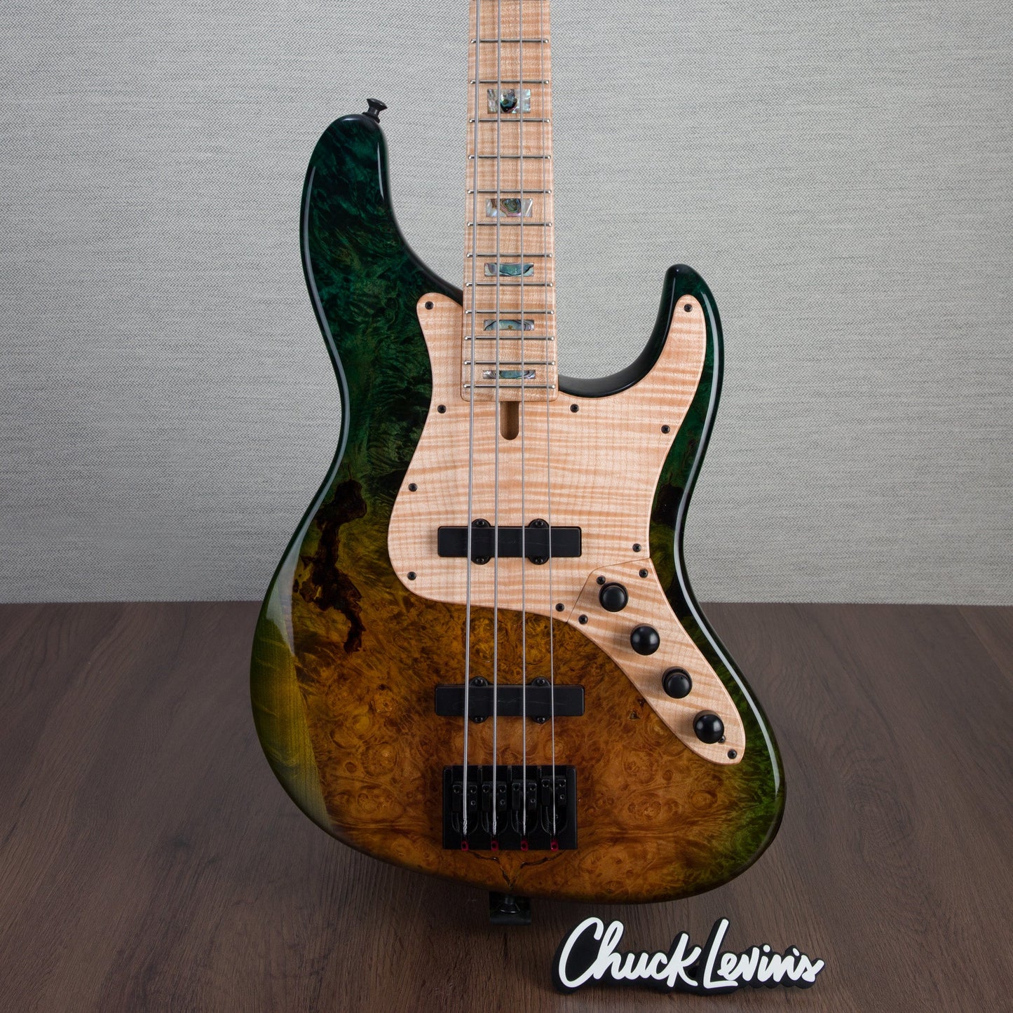 Brubaker JXB BM-4 4-String Electric Bass - Green Jungle Candy