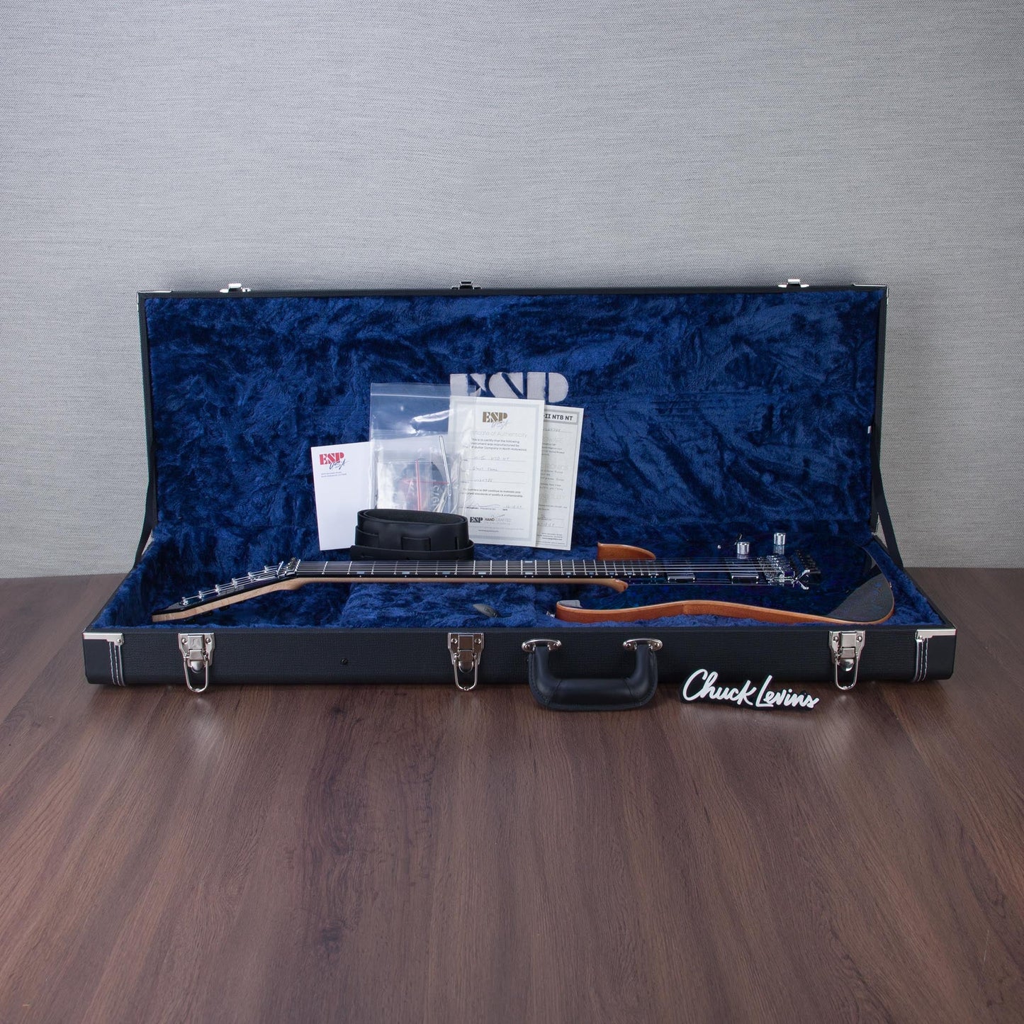 ESP USA M-II NTB NT Electric Guitar - Ghost Flame - #US24788