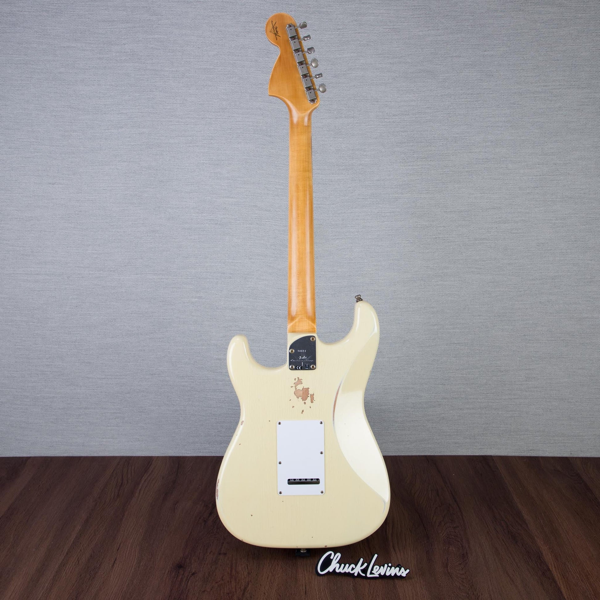 Fender Custom Shop Stratocaster Pro Electric Guitar - Aged Vintage White - #XN18811