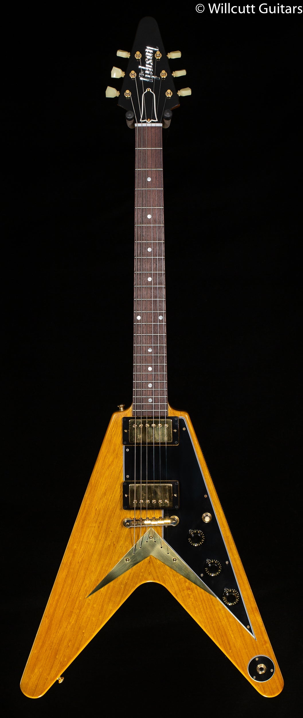 Gibson 1958 Korina Flying V Black Pickguard
