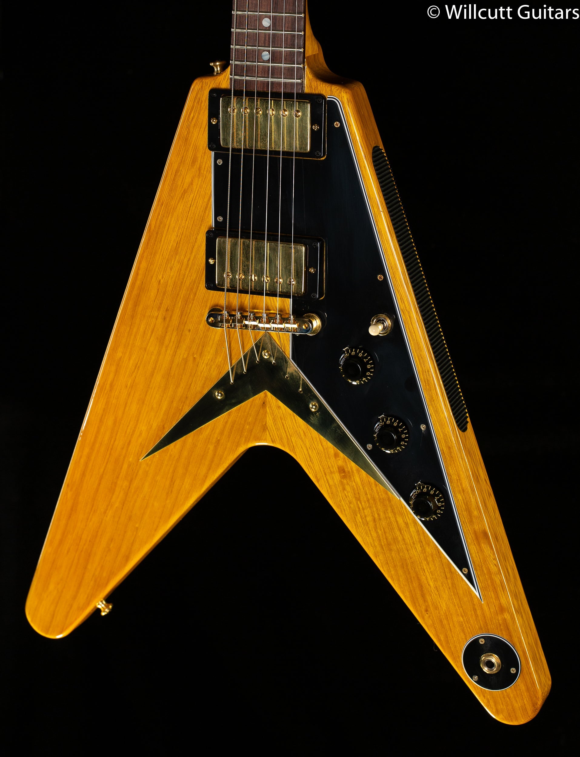 Gibson 1958 Korina Flying V Black Pickguard