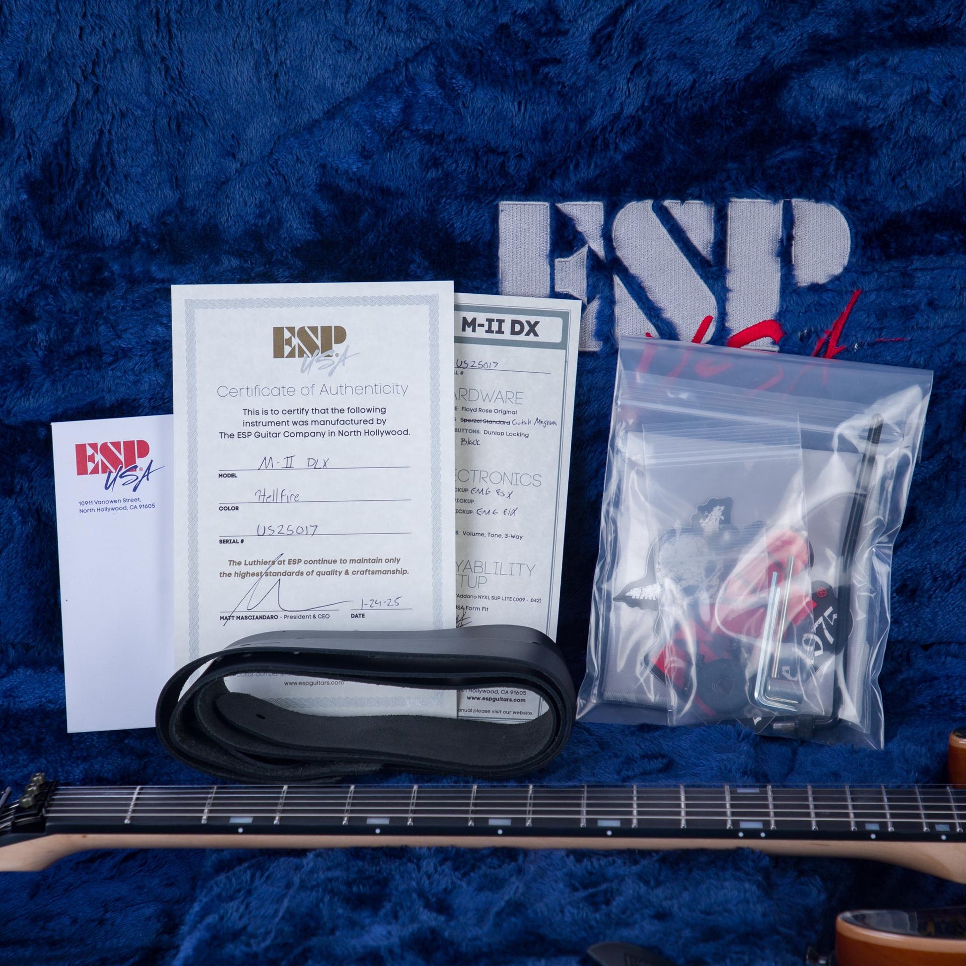 ESP USA M-II DX FR Electric Guitar - Hellfire - #US25017