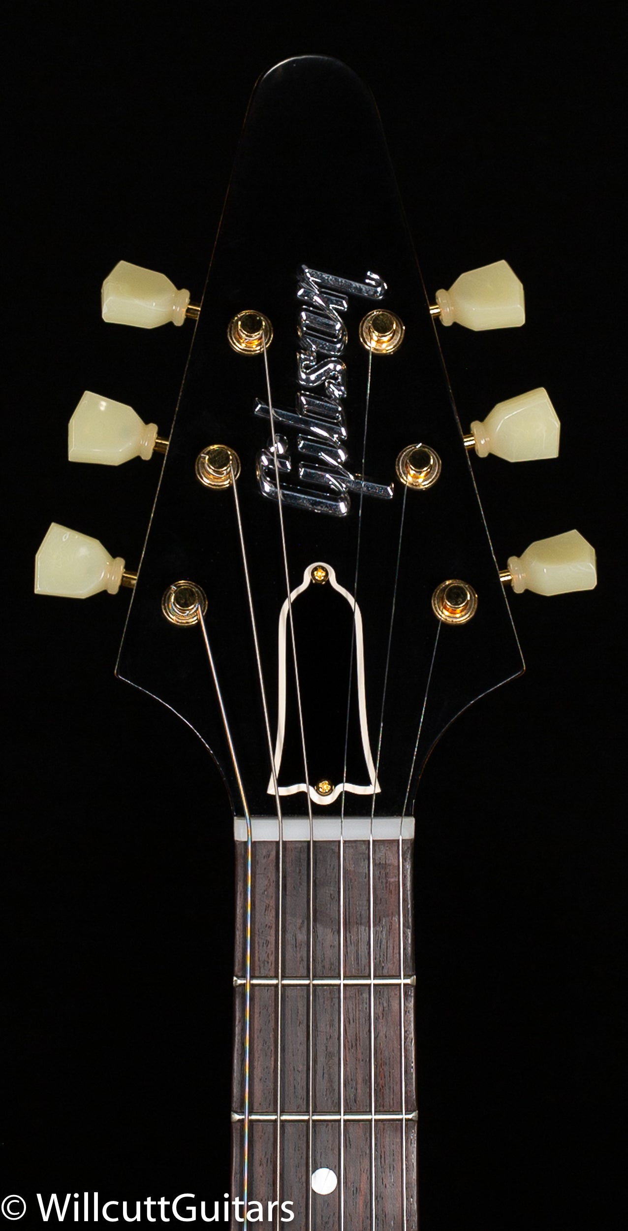 Gibson Custom Shop 1958 Korina Flying V White Pickguard Natural (682)
