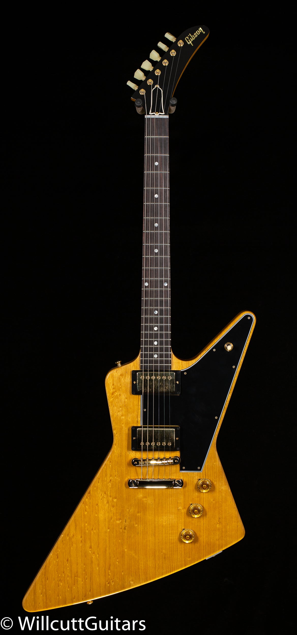 Gibson 1958 Korina Explorer Natural Black Pickguard (814)