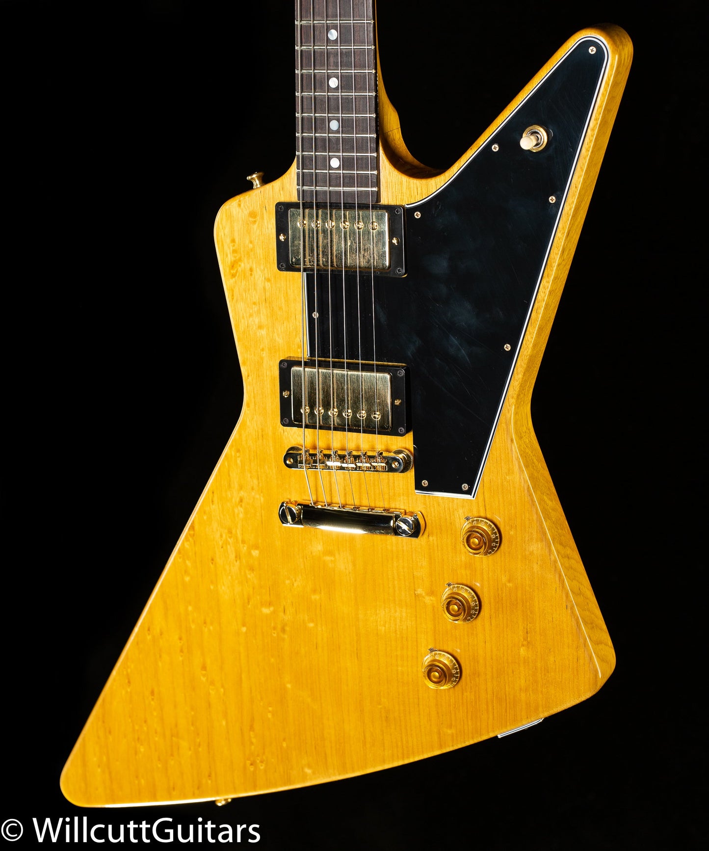 Gibson 1958 Korina Explorer Natural Black Pickguard (814)
