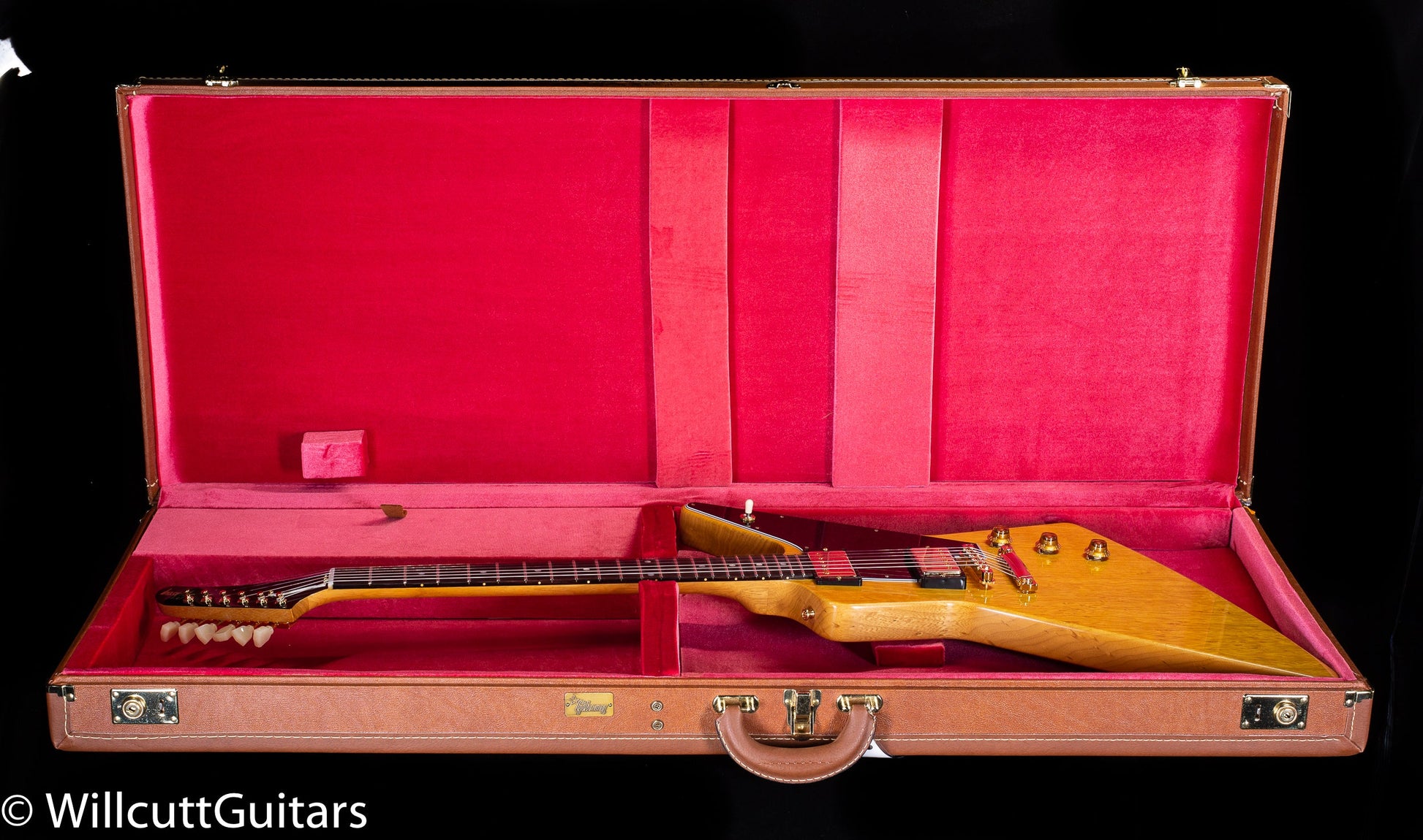 Gibson 1958 Korina Explorer Natural Black Pickguard (814)