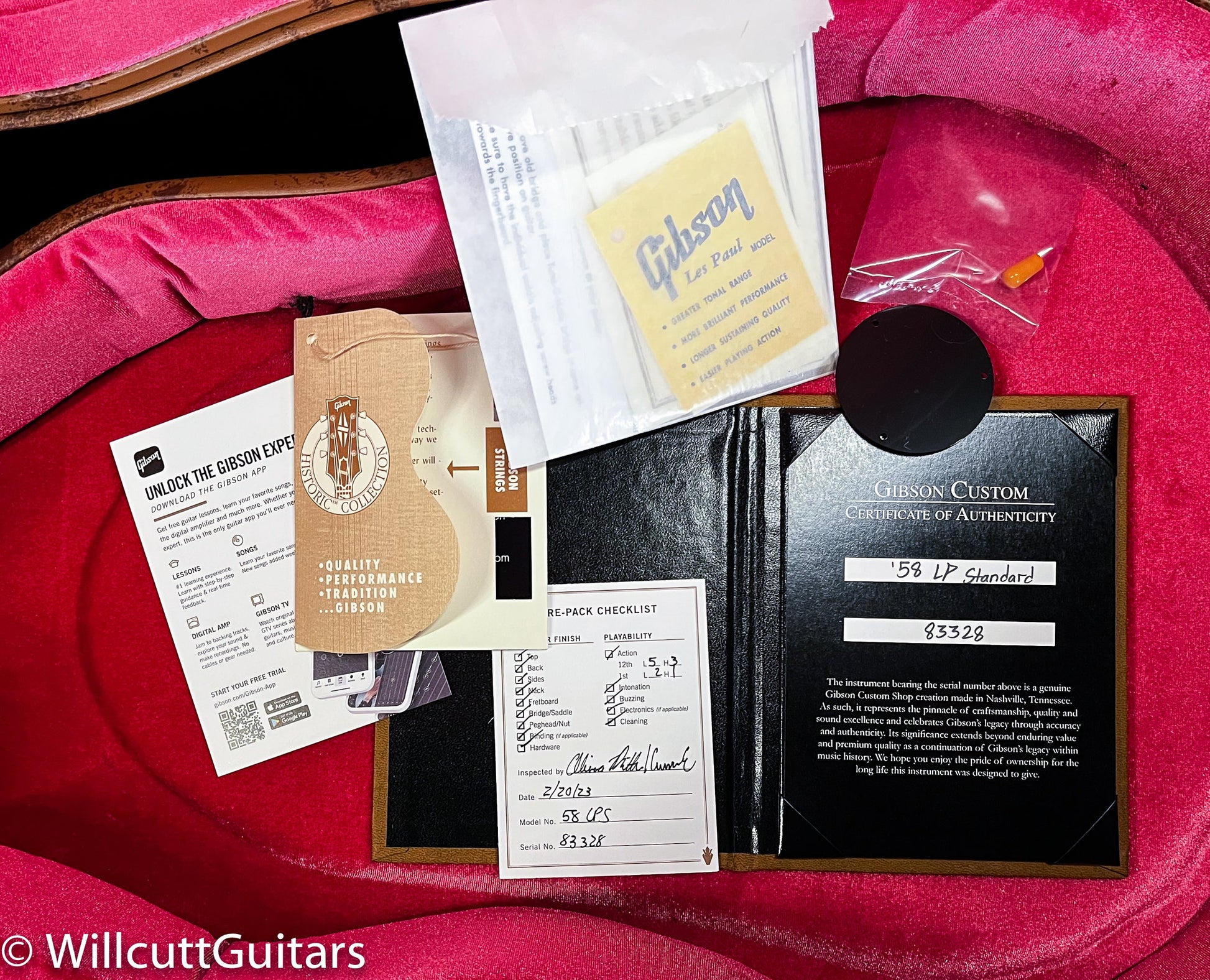 Gibson Custom Shop 1958 Les Paul Standard Willcutt Exclusive Ebony VOS (328)