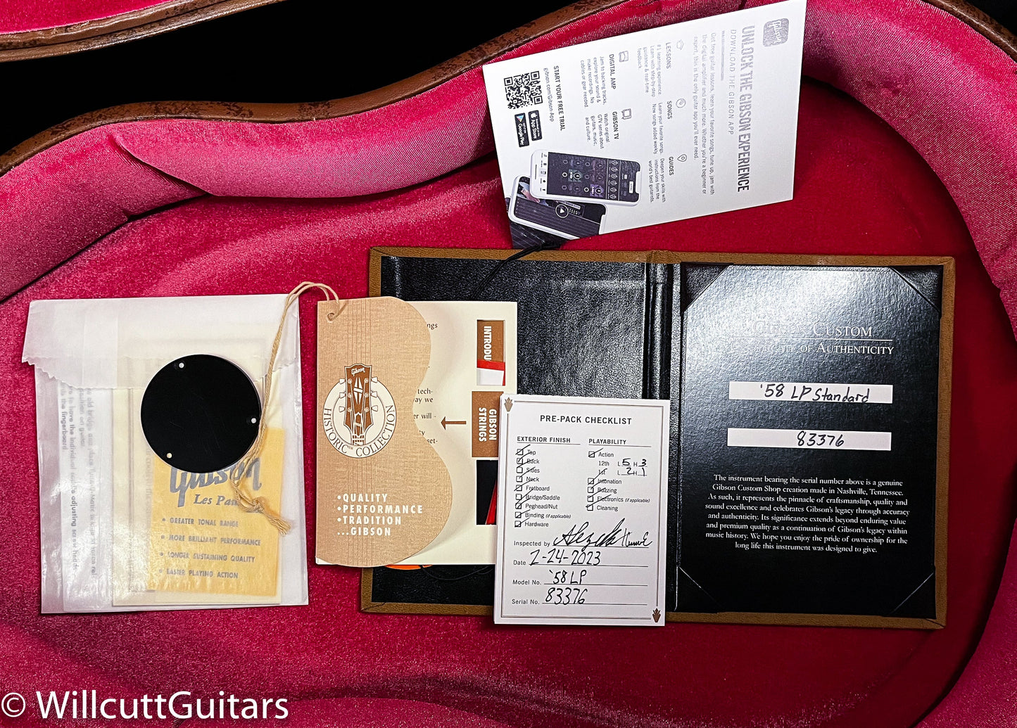 Gibson Custom Shop 1958 Les Paul Standard Willcutt Exclusive Ebony VOS (376)