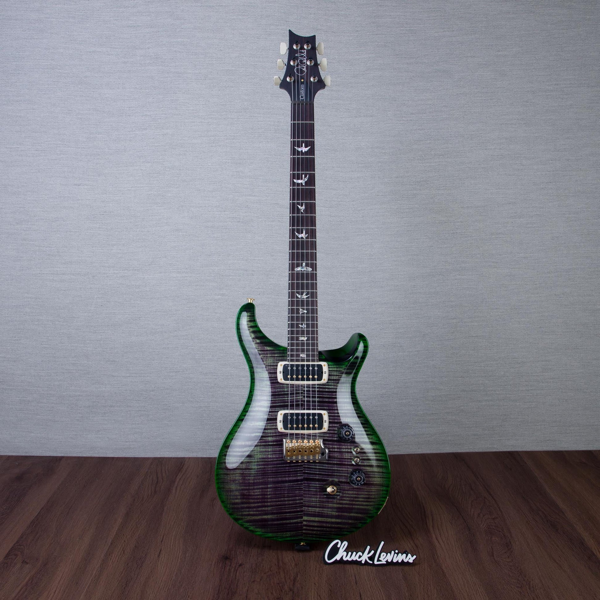 PRS Custom 24-08 10-Top Electric Guitar - Charcoal Moss Burst - #250414697