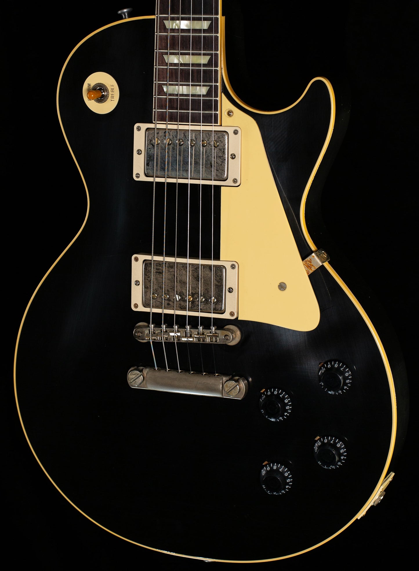 Gibson Custom Shop Dealer Select 1958 Les Paul Standard All Ebony Murphy Lab Ultra Light Aged (331)