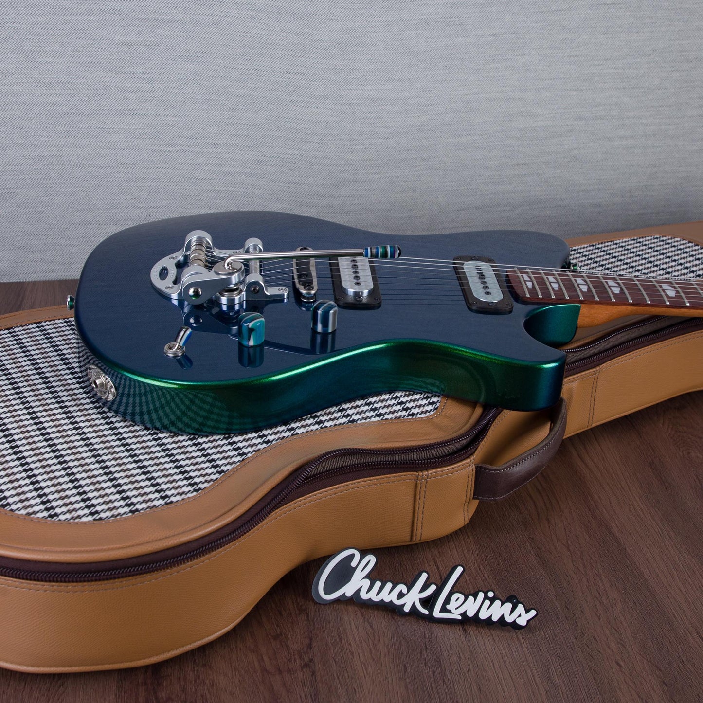 Powers Electric A-Type Electric Guitar - Chroma Algae - #B017