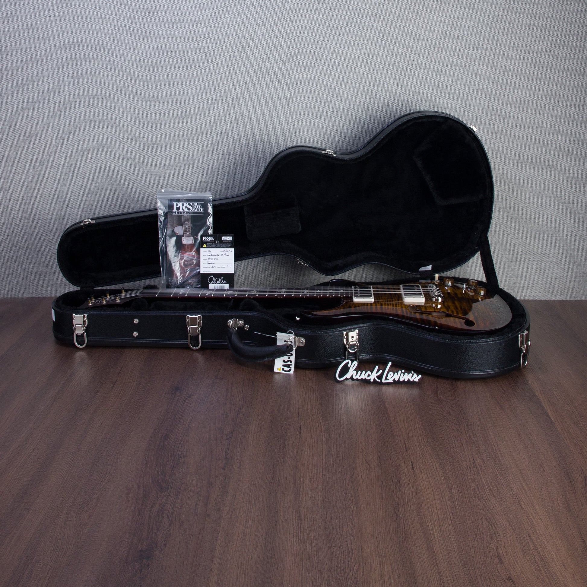PRS Hollowbody II Piezo Electric Guitar - Black Gold Burst