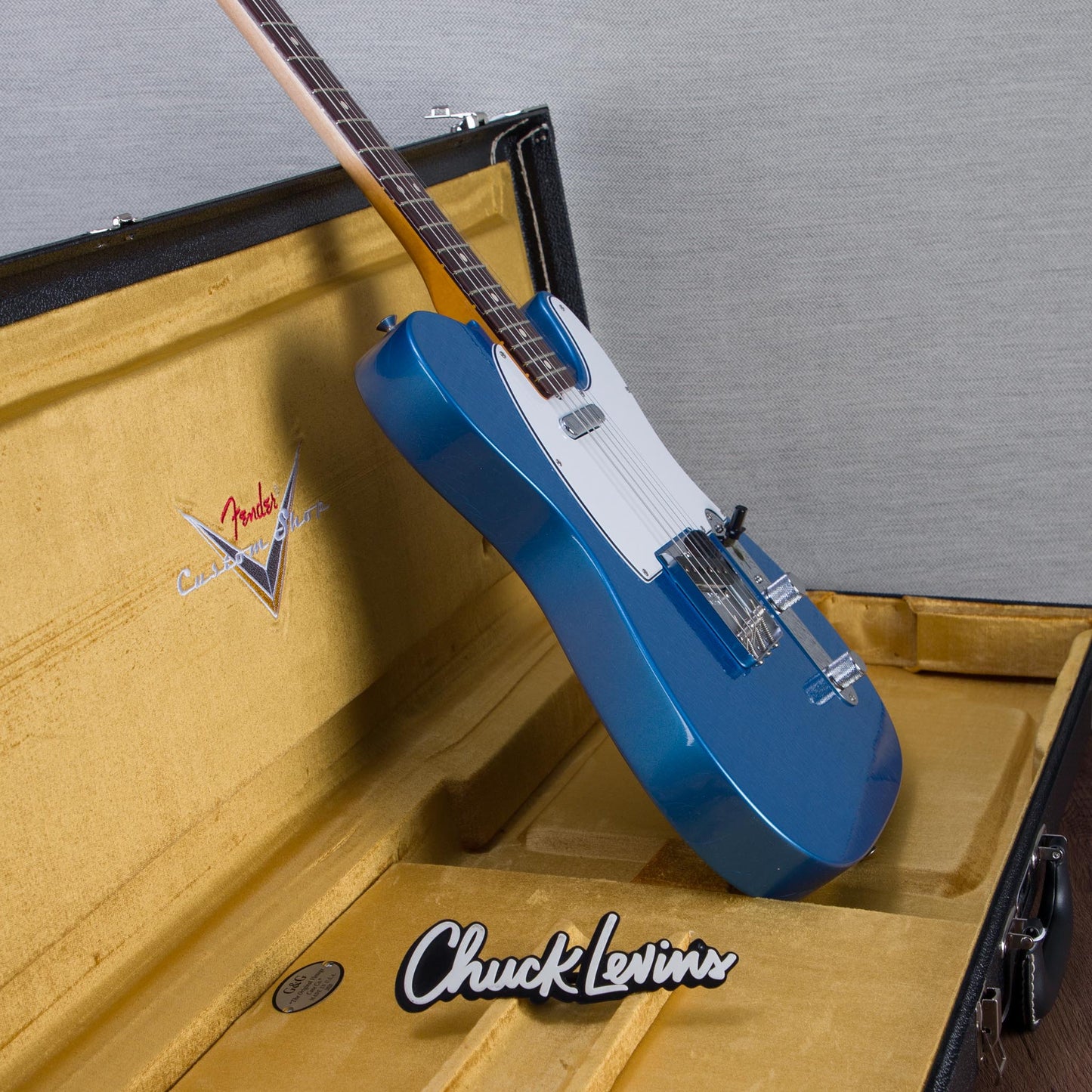 Fender Custom Shop 1961 Telecaster Electric Guitar Deluxe Closet Classic - Super Aged Lake Placid Blue - #CZ587879