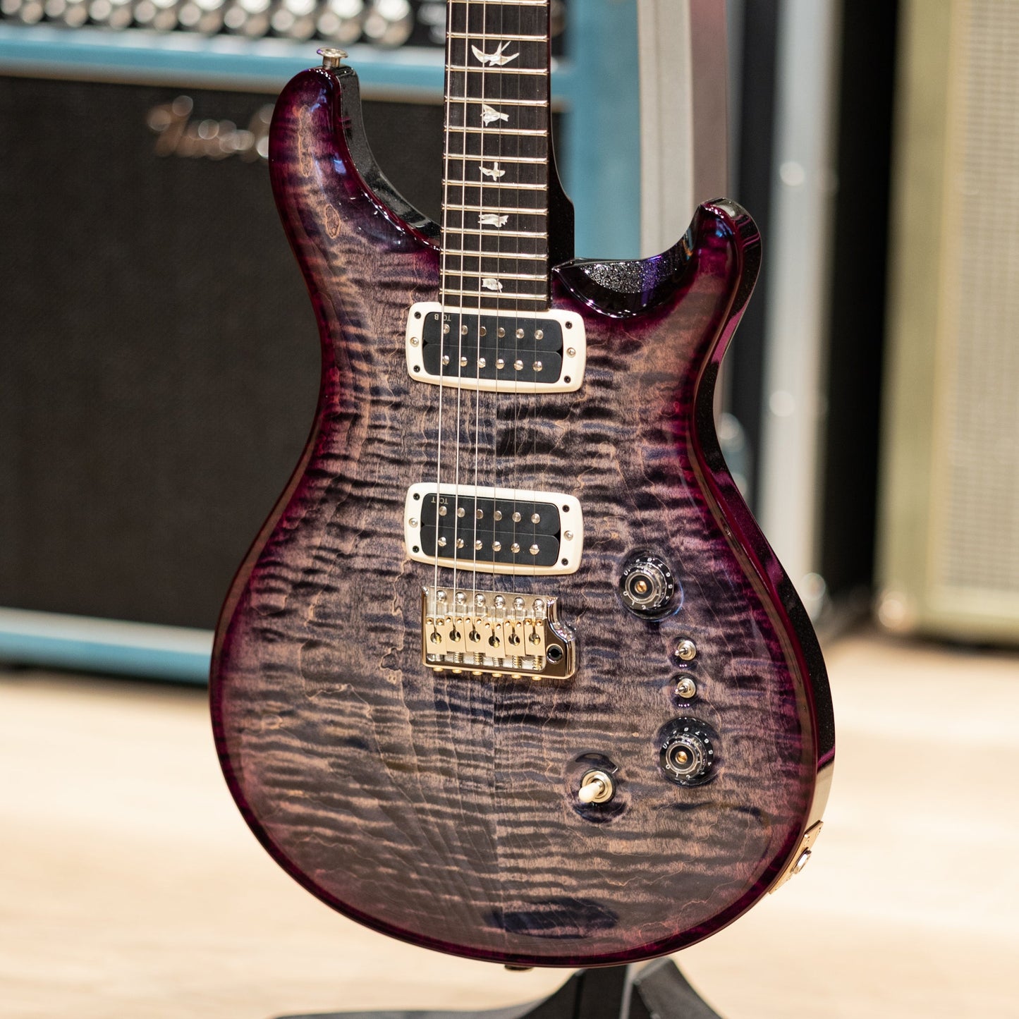 PRS Custom 24-08 - "Sprayers Choice" Charcoal Purple Burst w/Sparkle Back