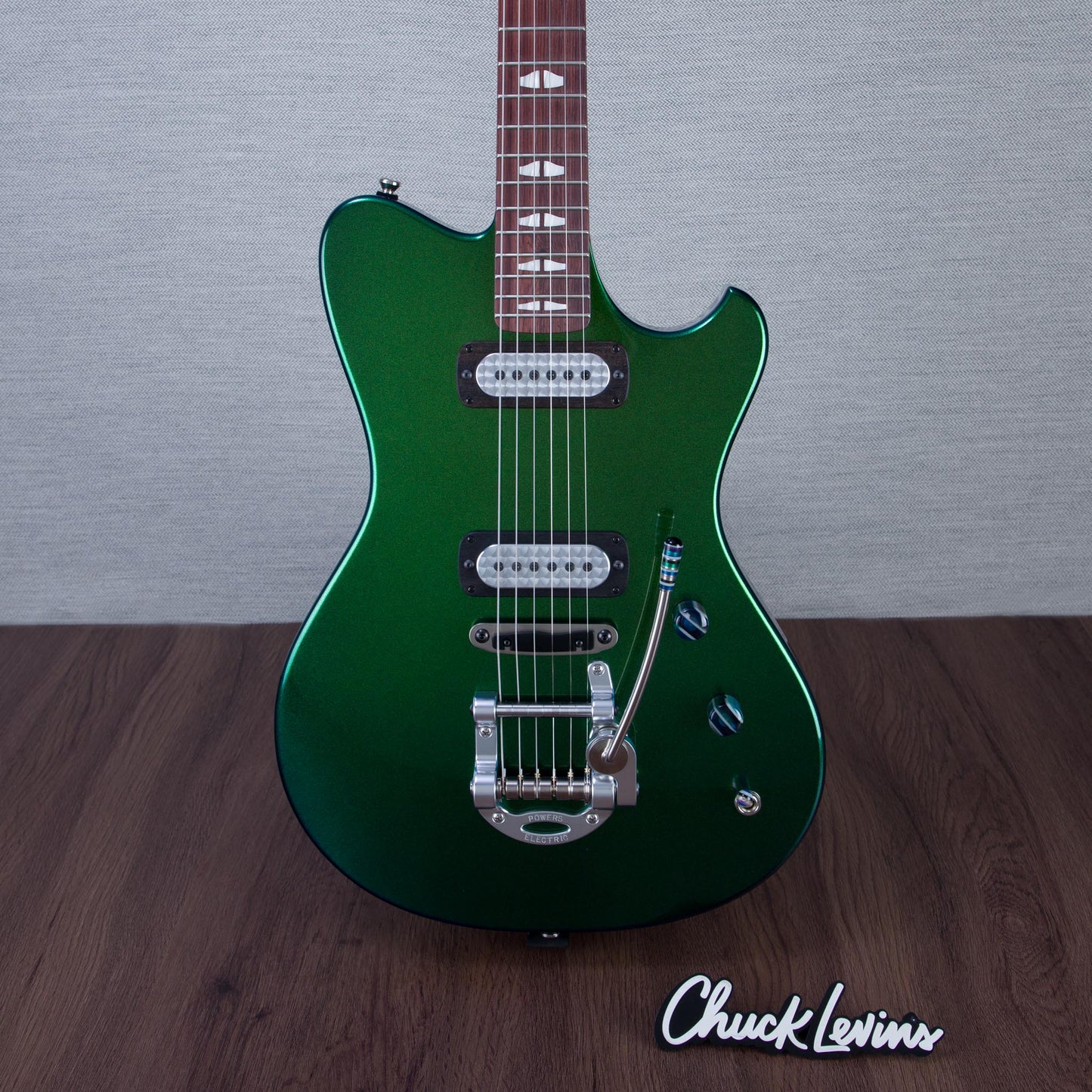 Powers Electric A-Type Electric Guitar - Chroma Algae - #B017