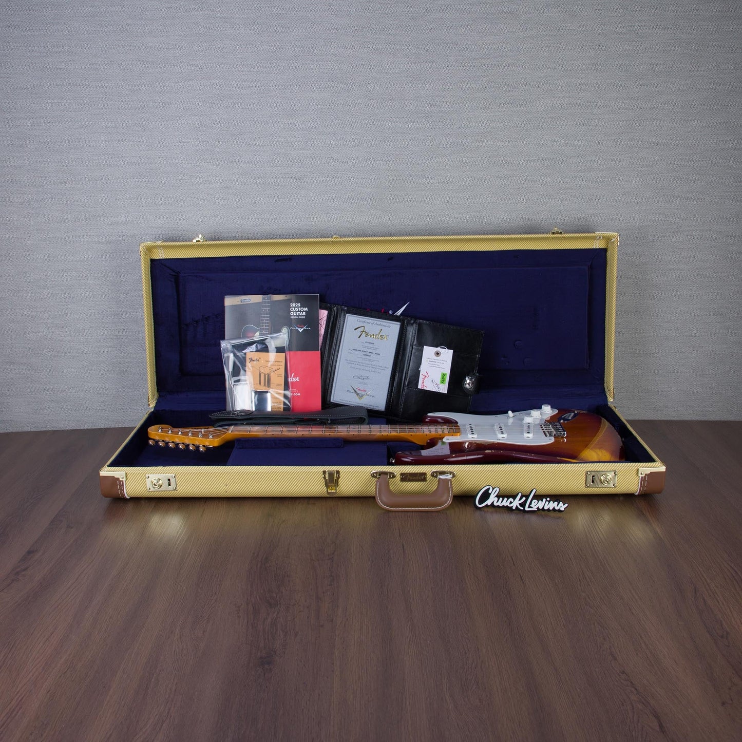Fender Custom Shop 1955 Stratocaster Electric Guitar Heavy Relic - Faded Violin Burst - #CZ586321
