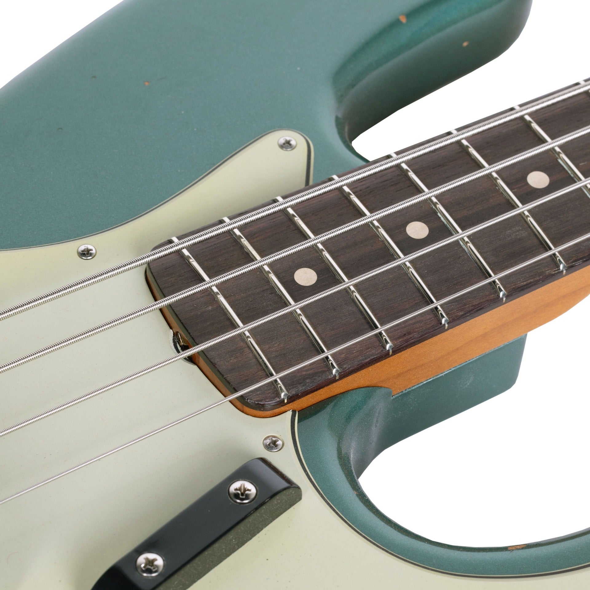 Fender Custom Shop 64 Jazz Bass Guitar Relic - Sherwood Green Metallic