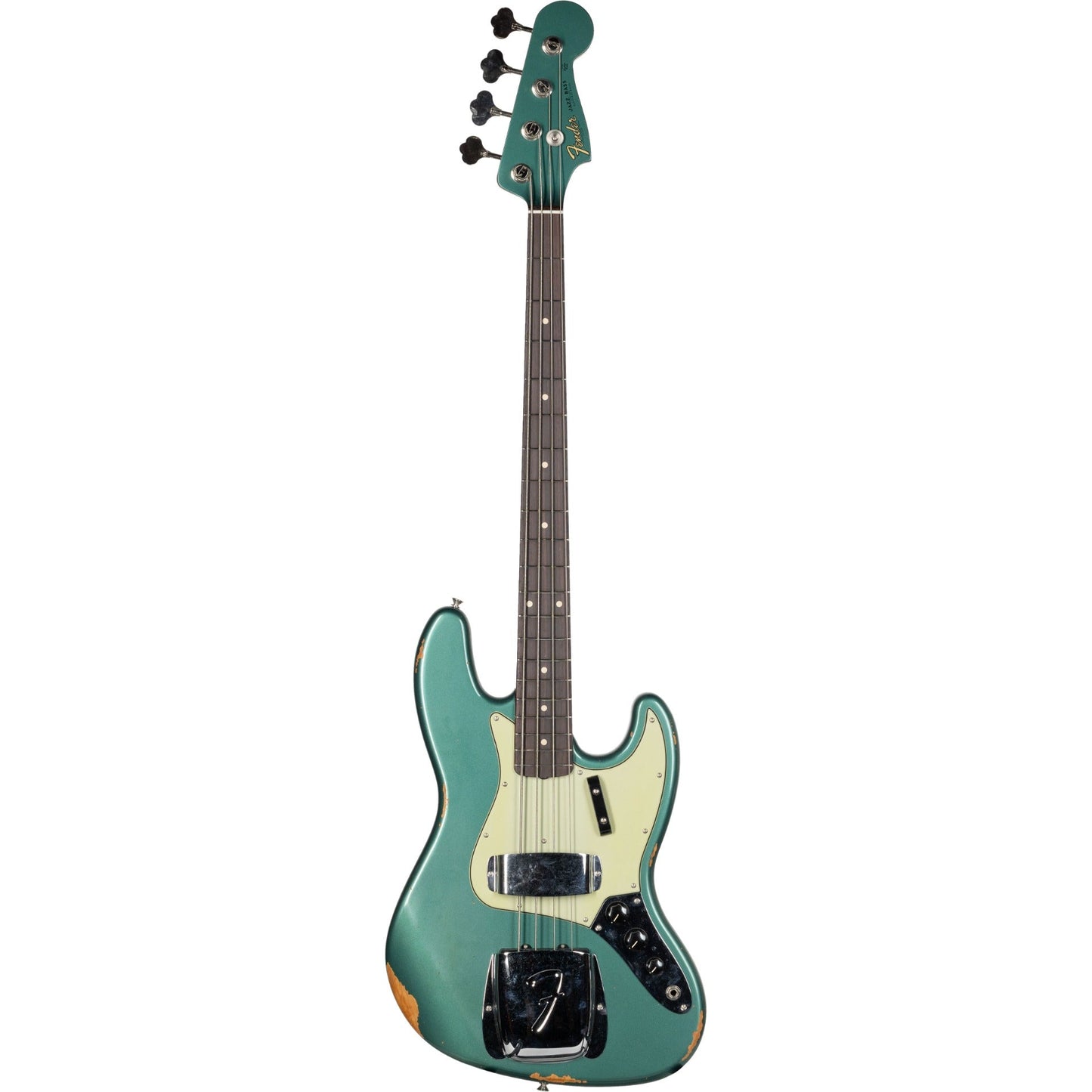 Fender Custom Shop 64 Jazz Bass Guitar Relic - Sherwood Green Metallic